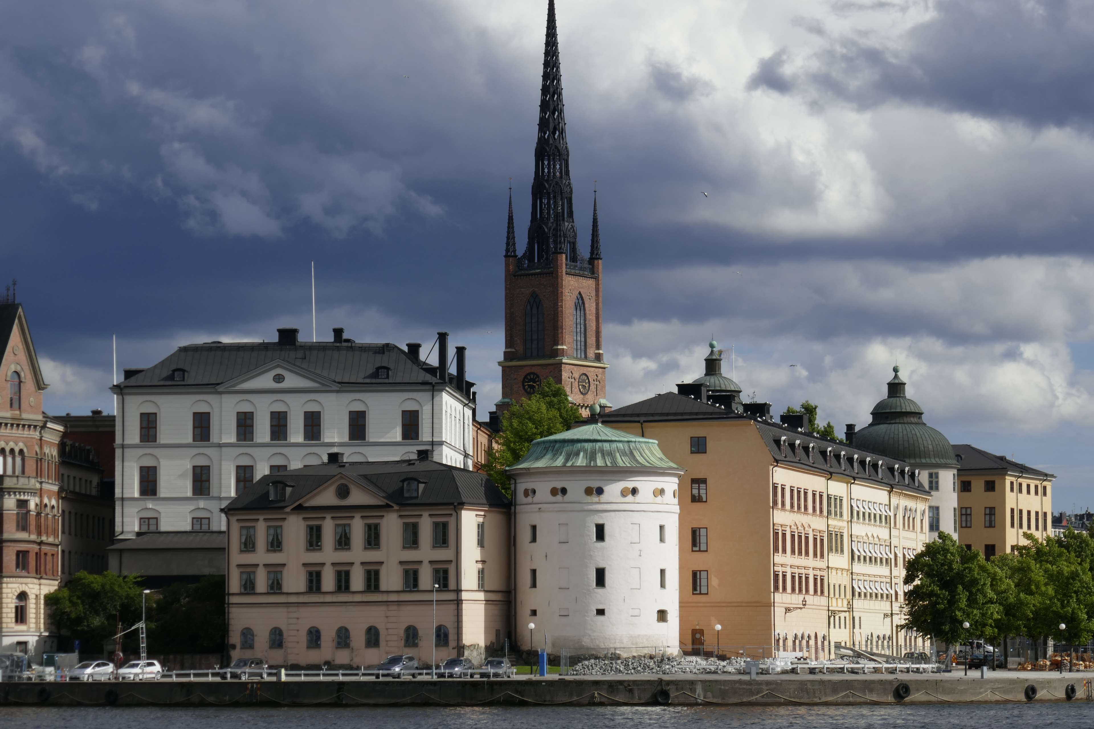 steeple, stockholm 4k wallpaper