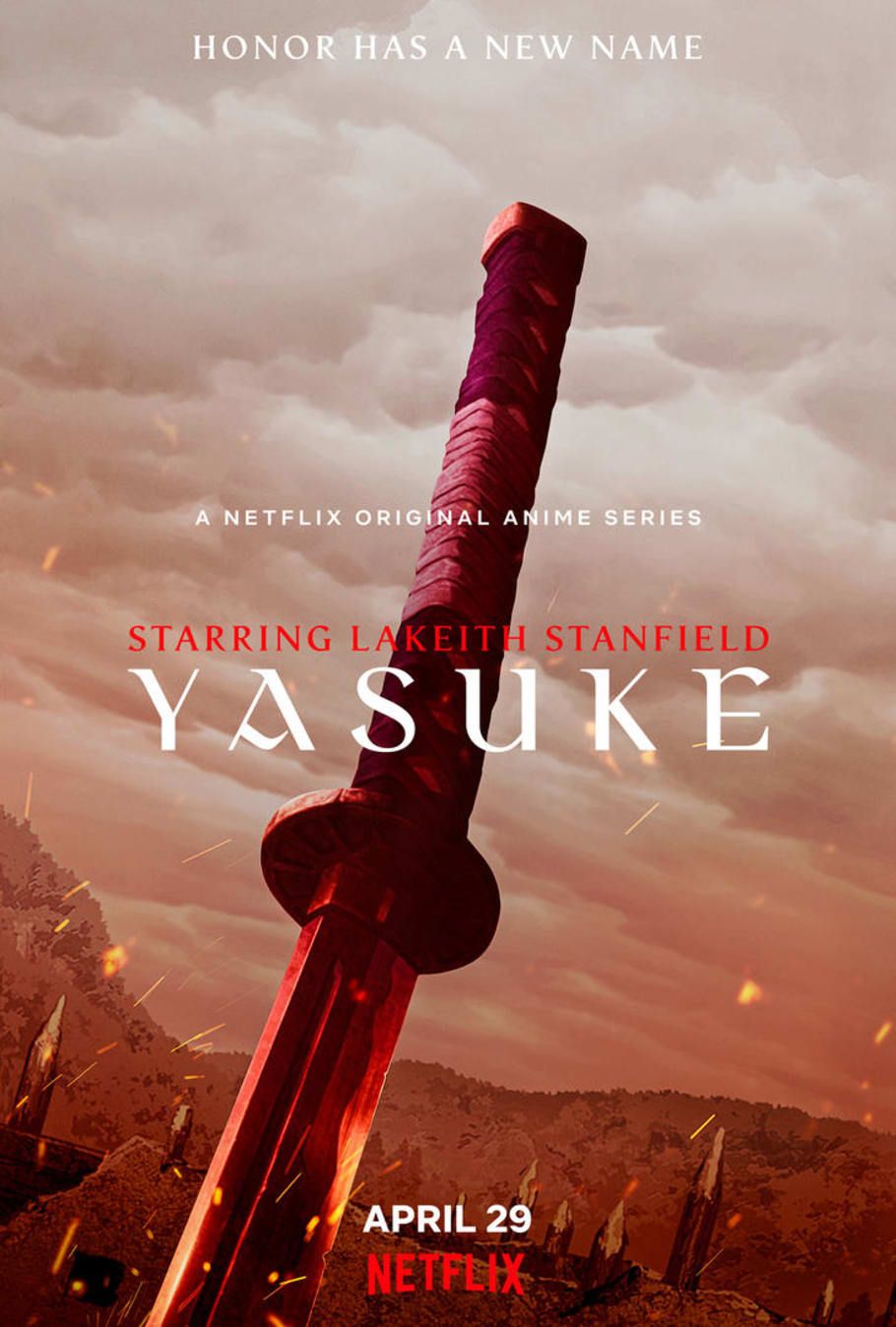 Download Yasuke In Red Setting Wallpaper  Wallpaperscom