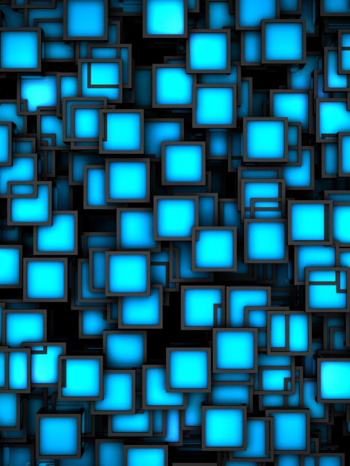 Neon Squares Mobile Wallpaper