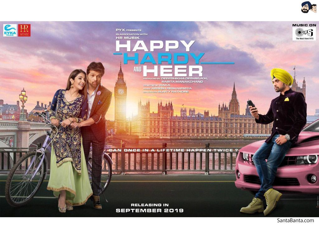 First Look poster of Bollywood film, Happy Hardy and Heer starring Himesh Reshammiya and Sonia Mann