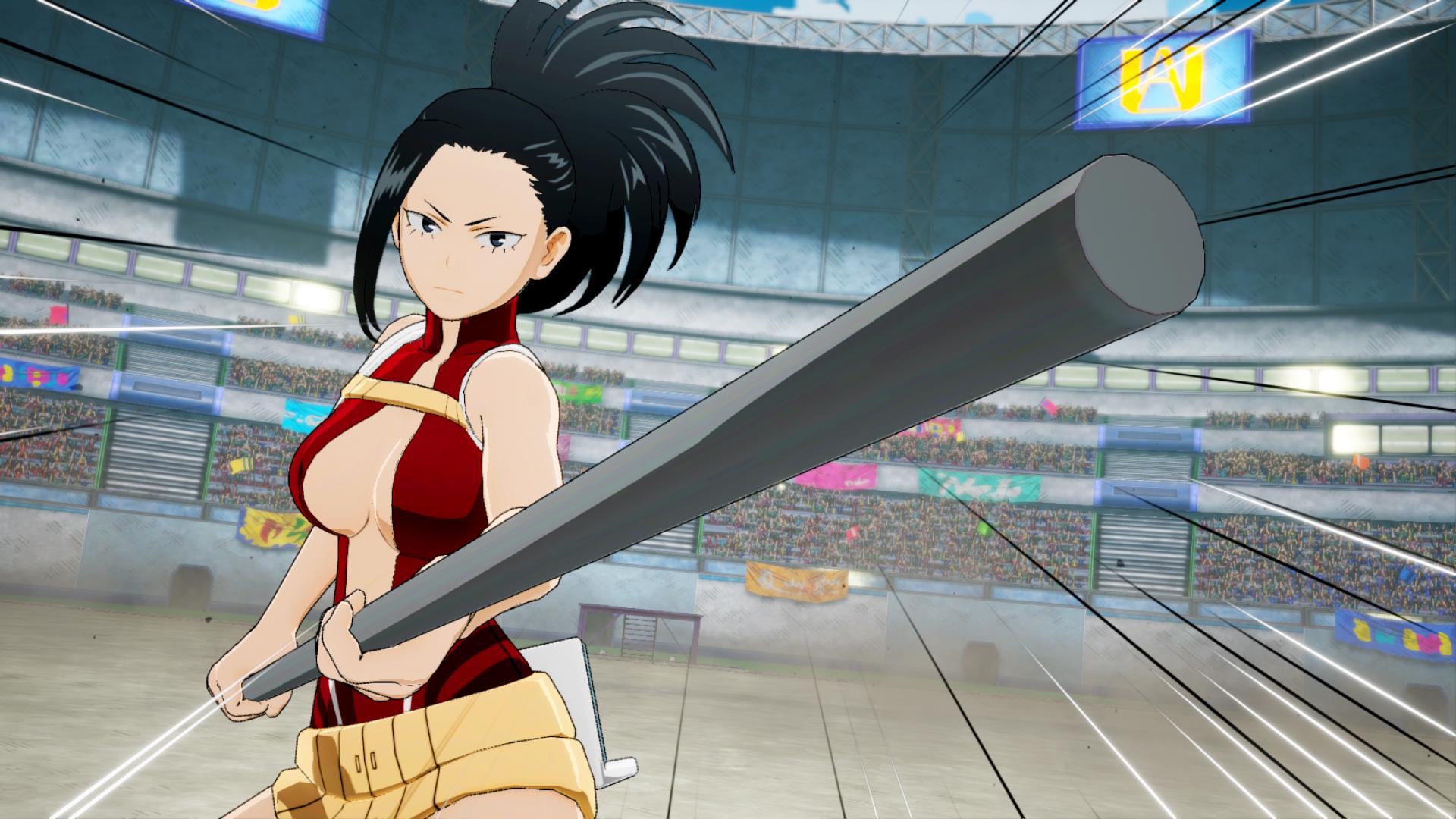 My Hero Academia: One's Justice screenshots feature Tsuyu Asui, Denki Kaminari, Momo Yaoyorozu
