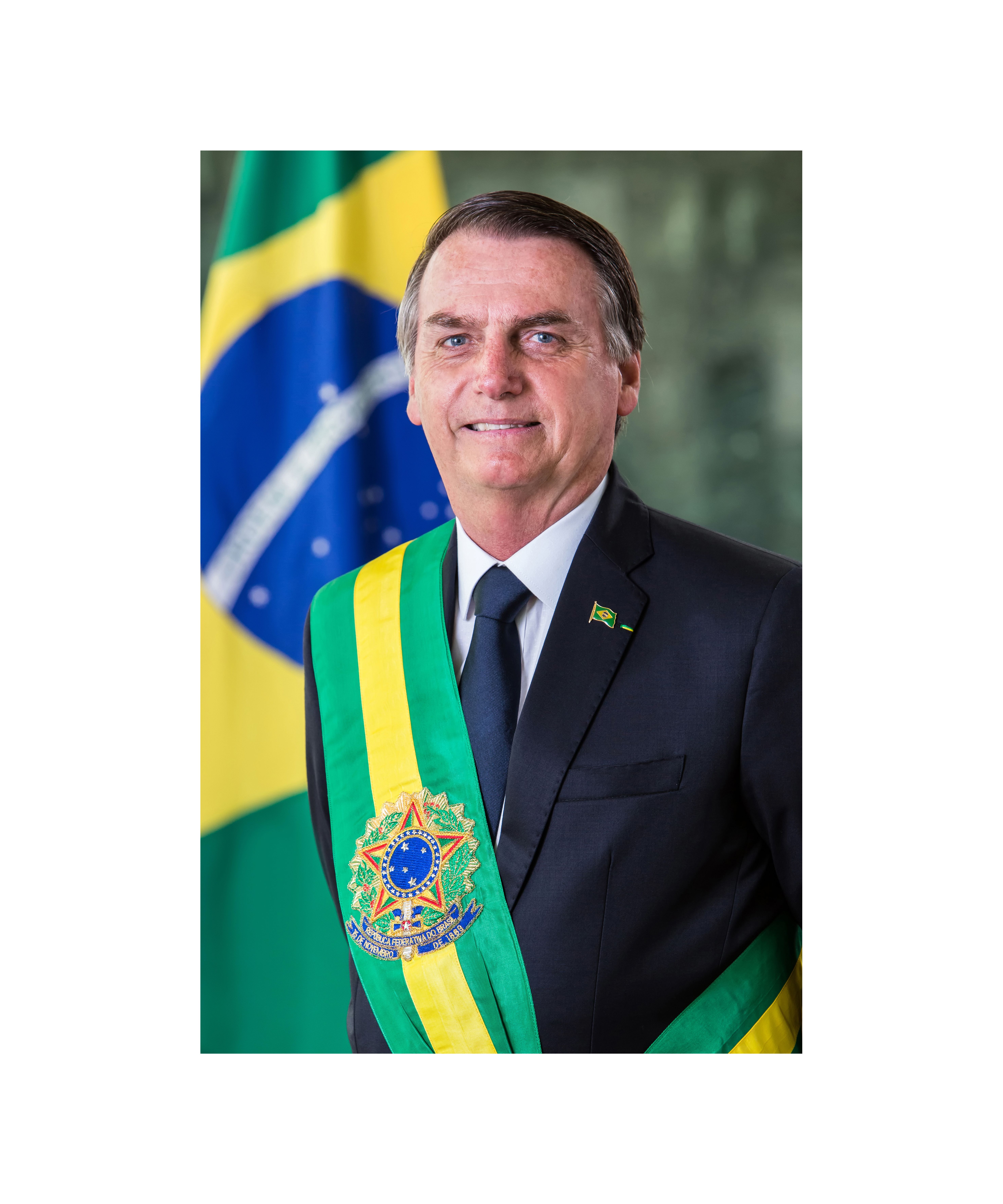Foto oficial do presidente da República, Jair Bolsonaro