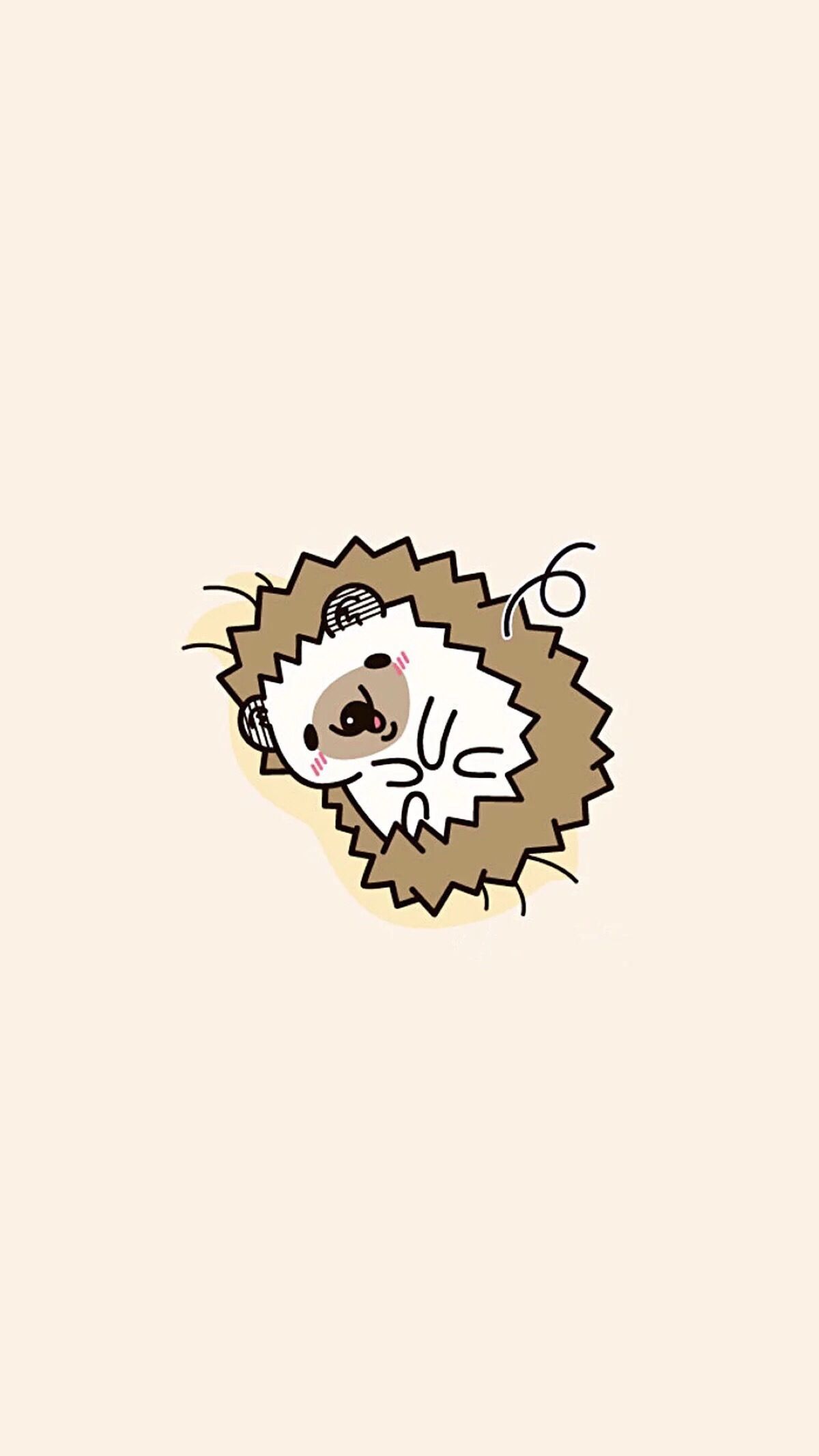Cute animal illustration, Hedgehog