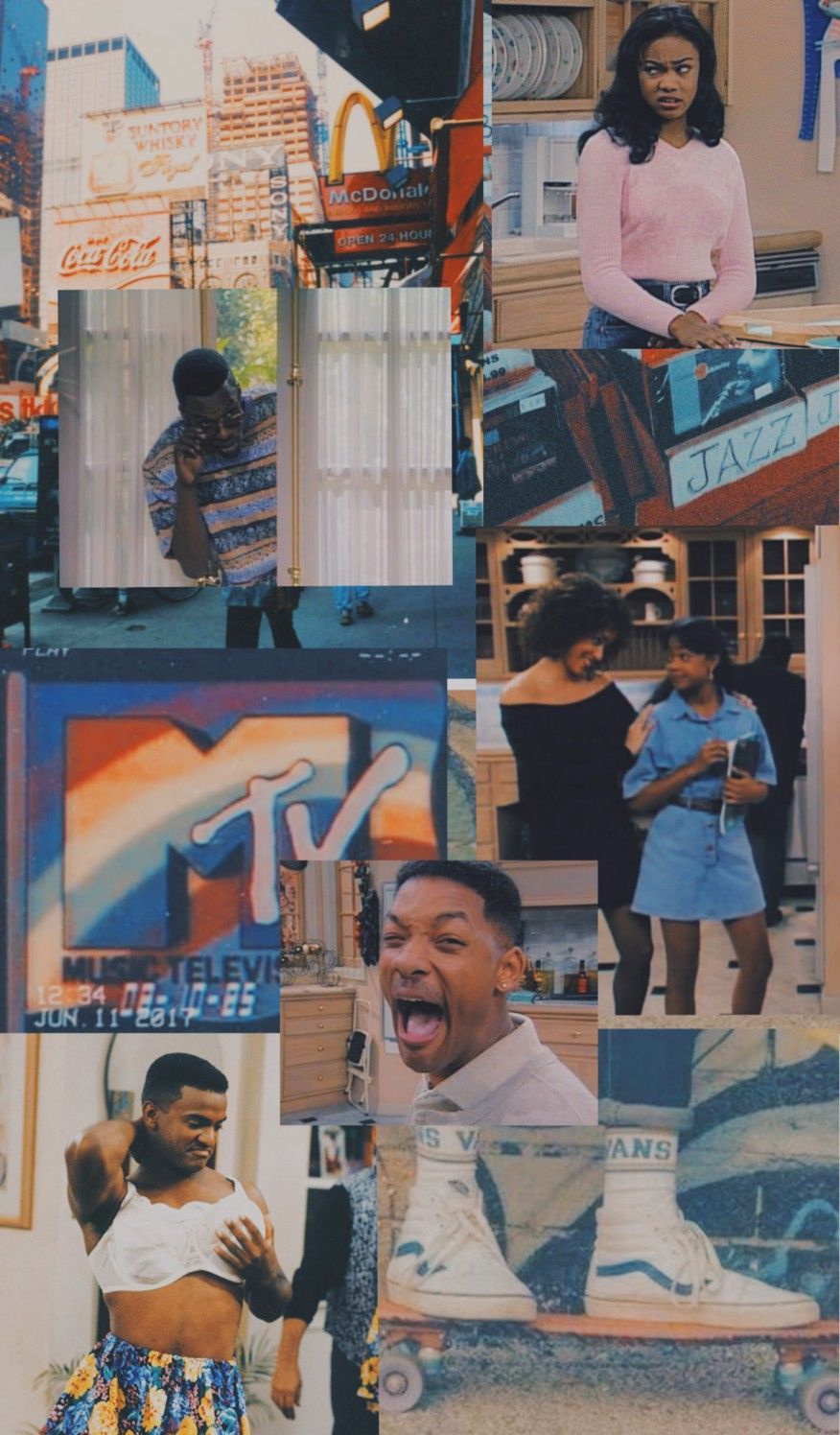 fresh prince wallpaper. Um maluco no pedaço, Walpapers cute, Ilustrações retro