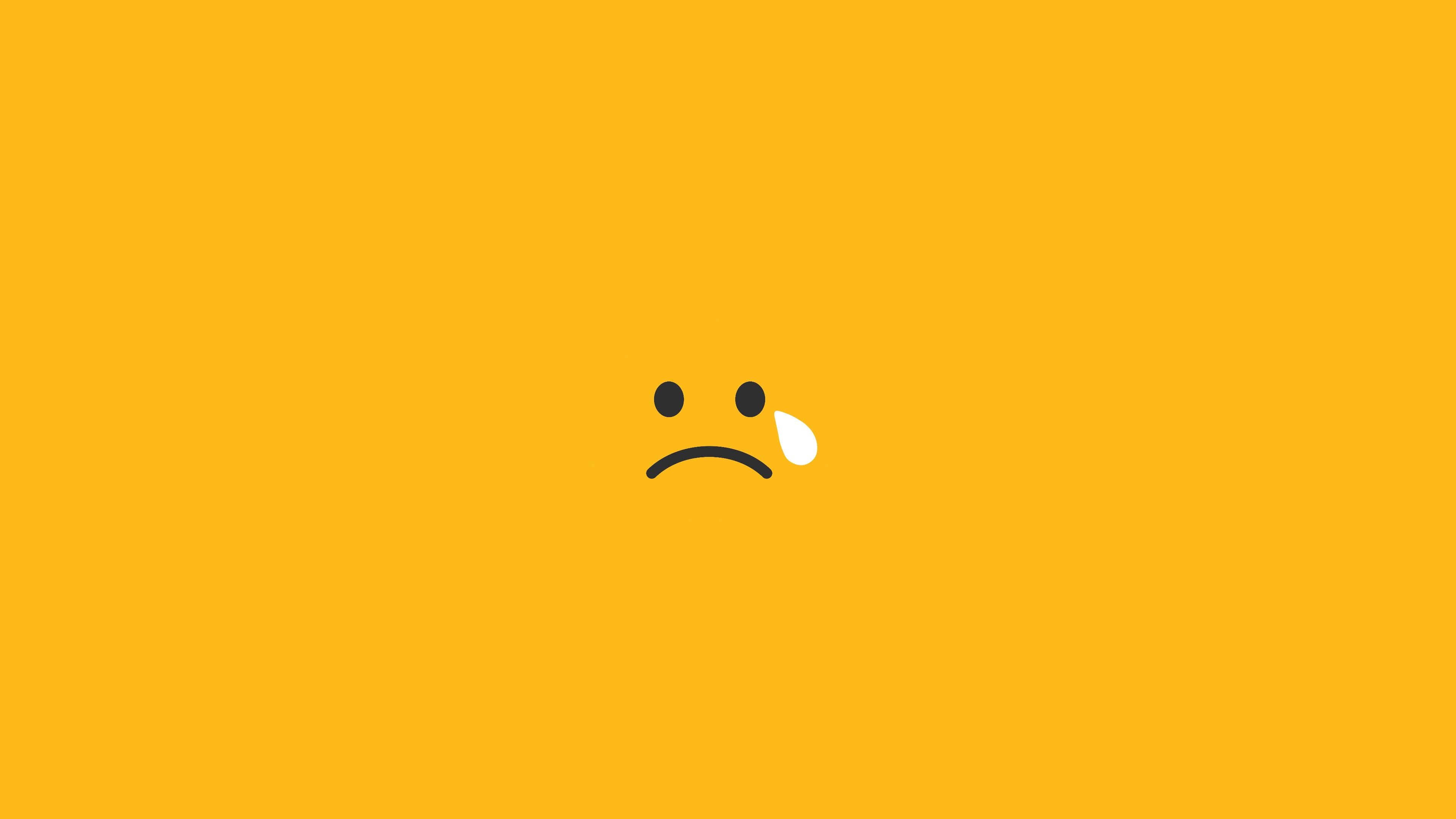 Sad Tears Smiley Minimalism 4k, HD Artist, 4k Wallpapers, Image, Backgrounds, Photos and Pictures