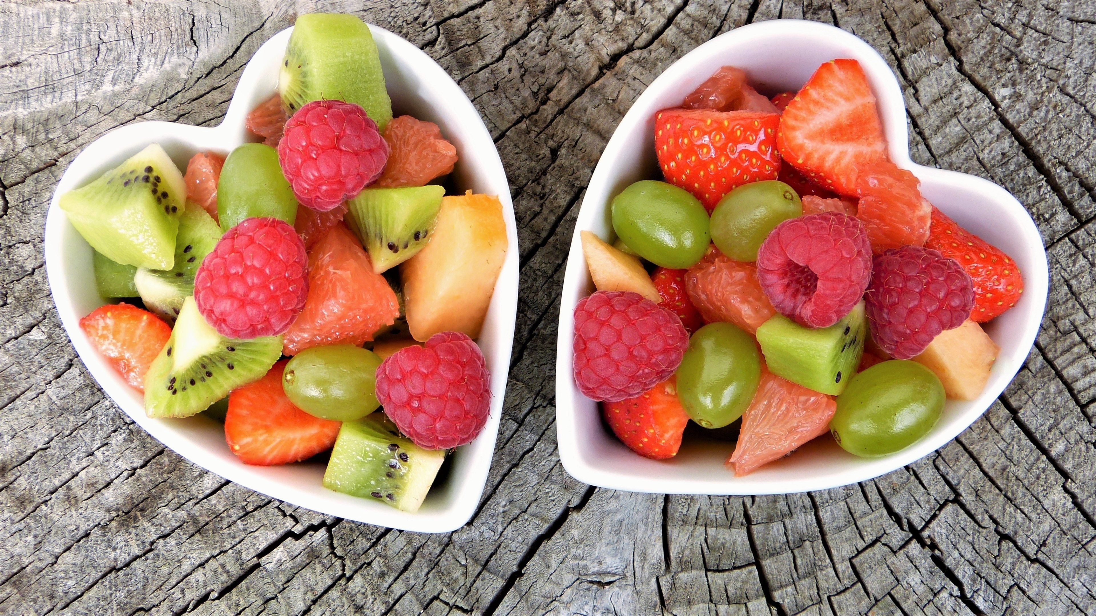 Wallpaper / fruit fruits fruit salad frisch bio healthy heart 4k wallpaper
