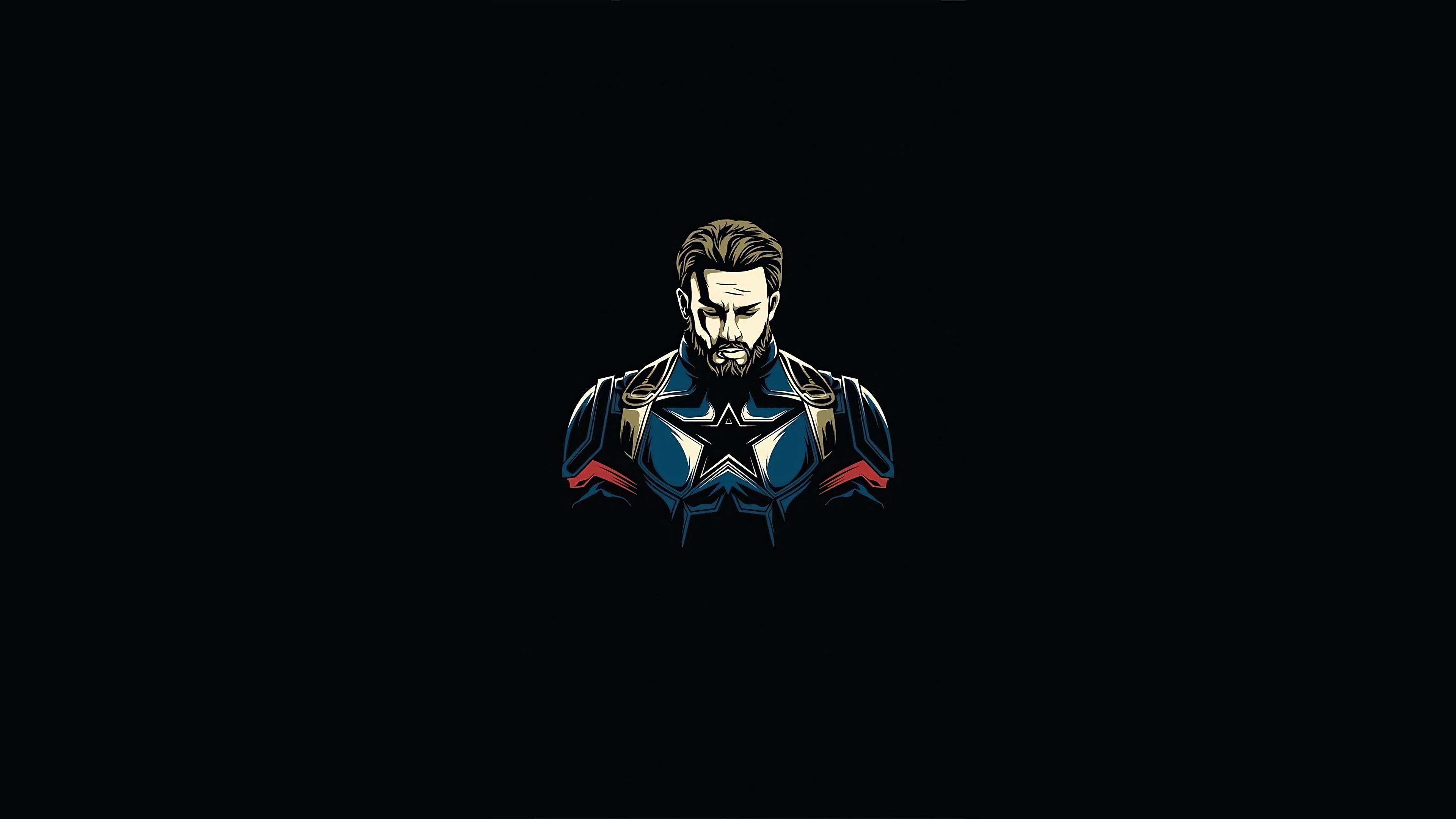 Captain America Minimal 4k Laptop Full HD 1080P HD 4k Wallpaper, Image, Background, Photo and Picture