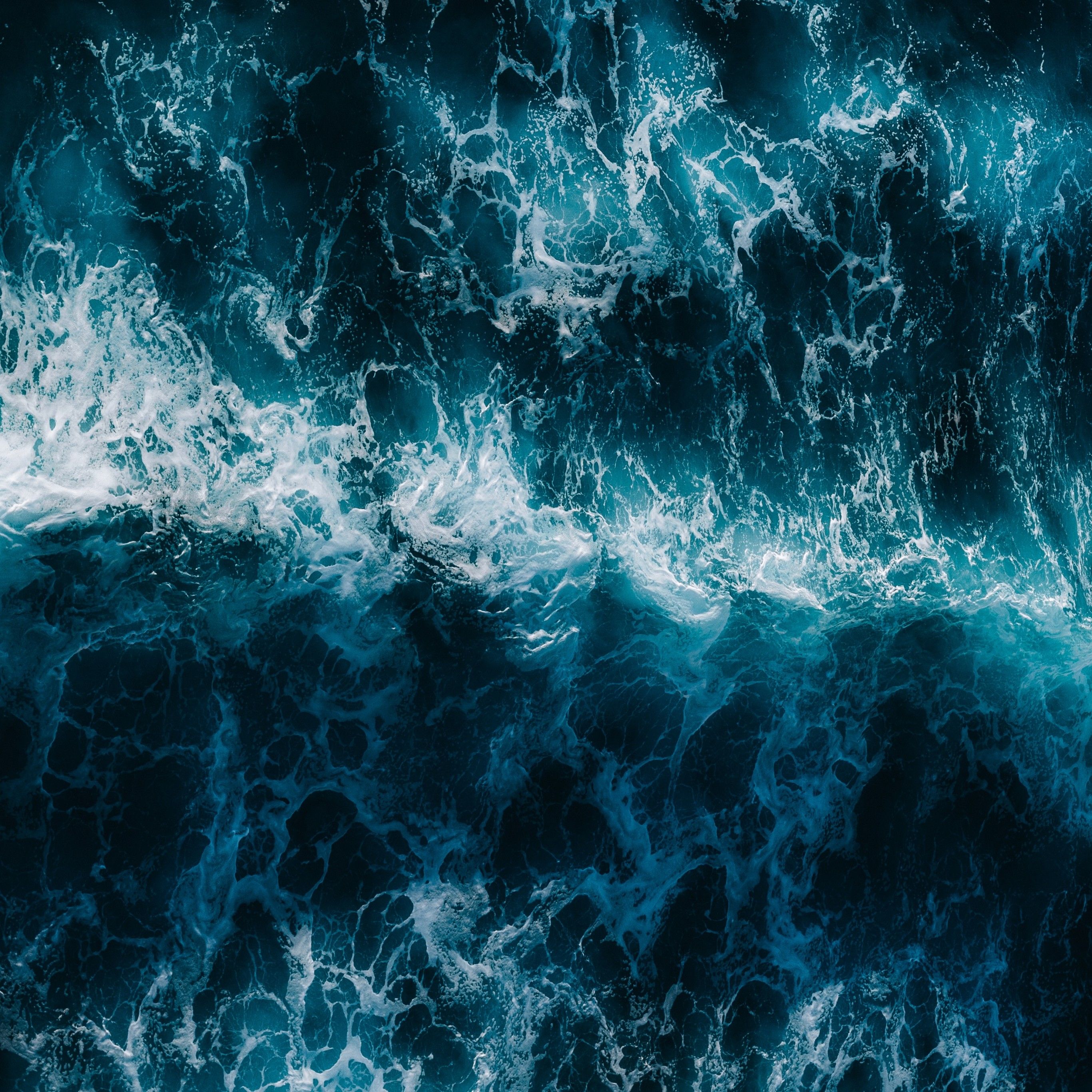 Ocean Waves 4K Wallpaper, Aerial view, Blue Water, Pattern, Sea Waves, 5K, Nature