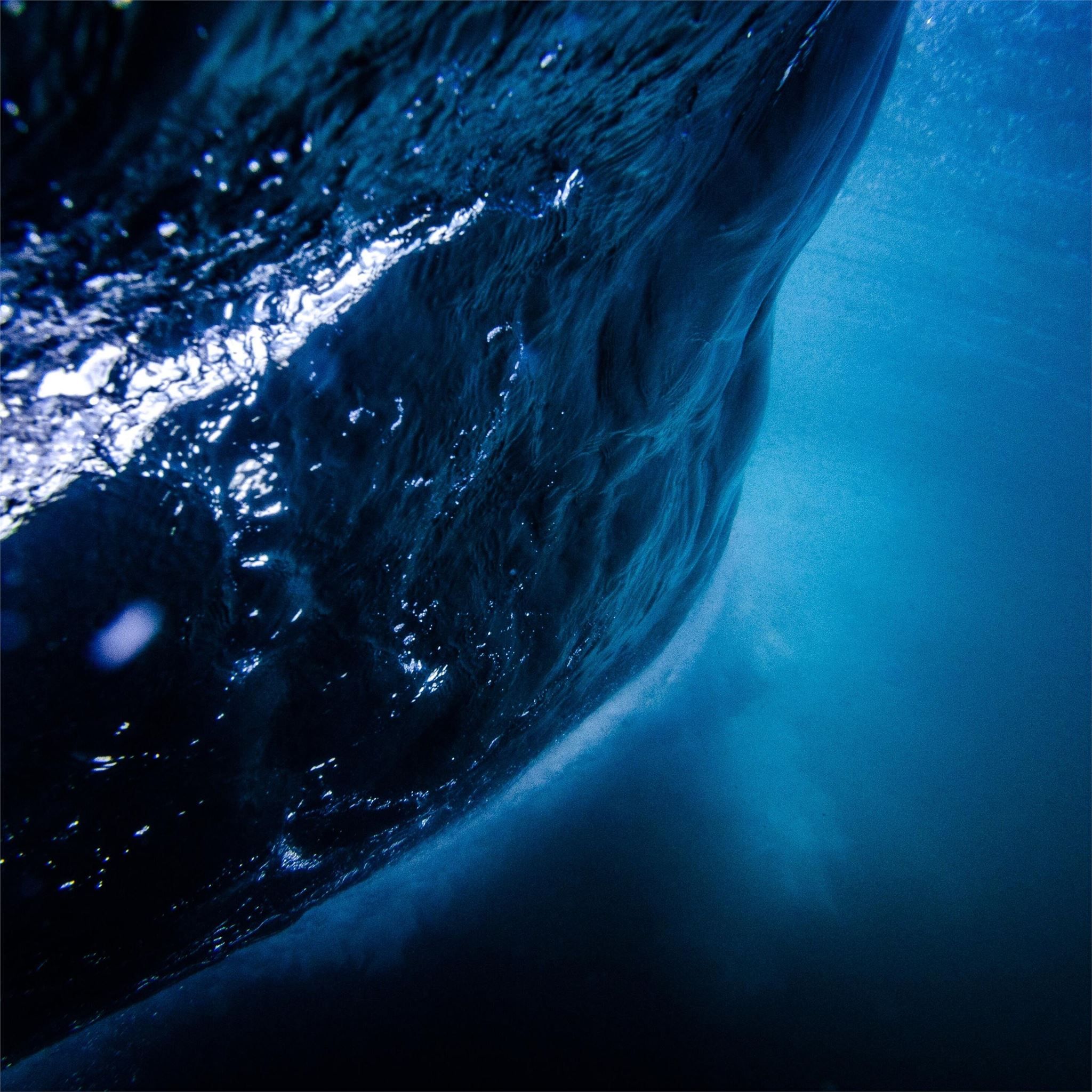 blue ocean sea underwater 4k iPad Pro Wallpaper Free Download