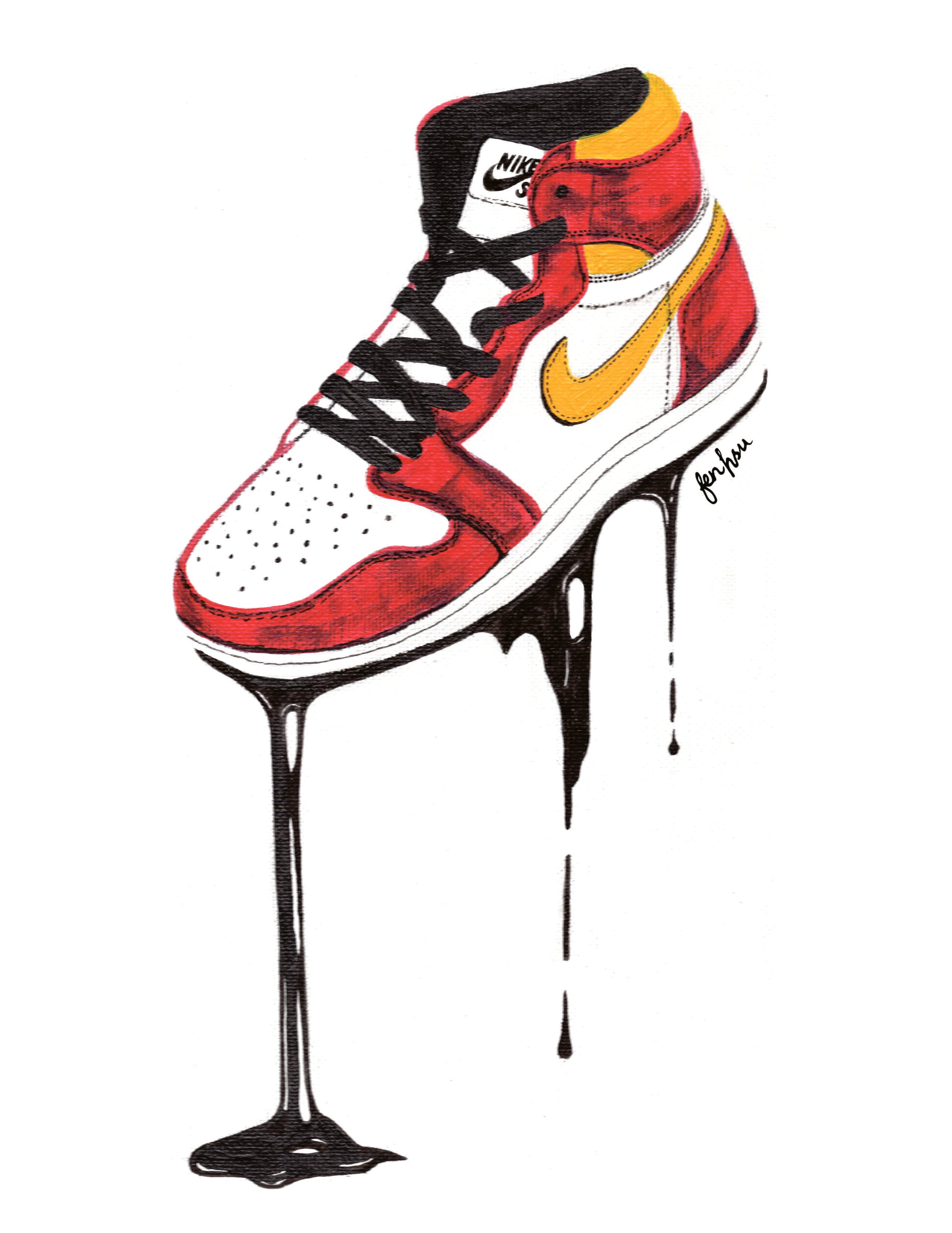 Air Jordan 1 LA to Chicago art. Sneakers illustration, Diy sneakers, Sneakers