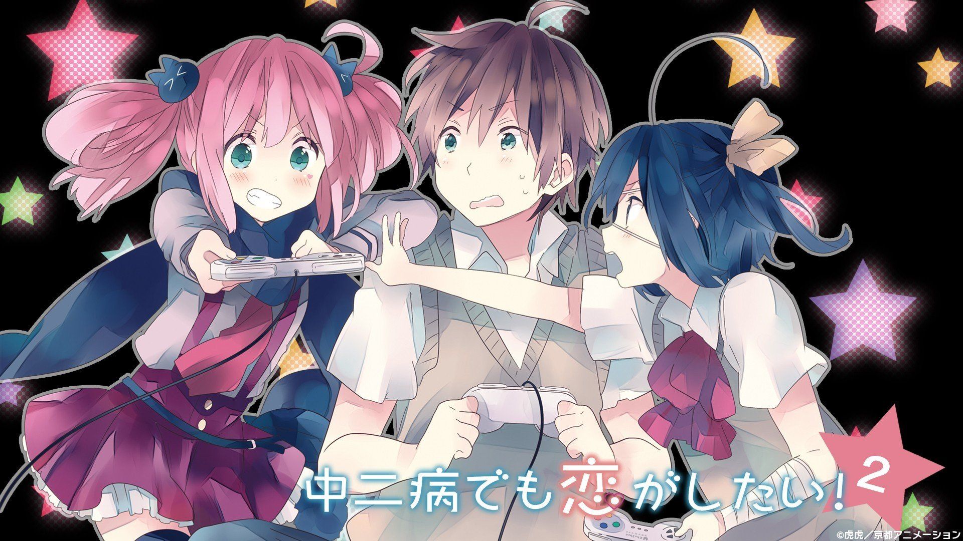 1920x1080 chuunibyou demo koi ga shitai togashi yuuta takanashi rikka shichimiya satone wallpaper JPG 384 kB