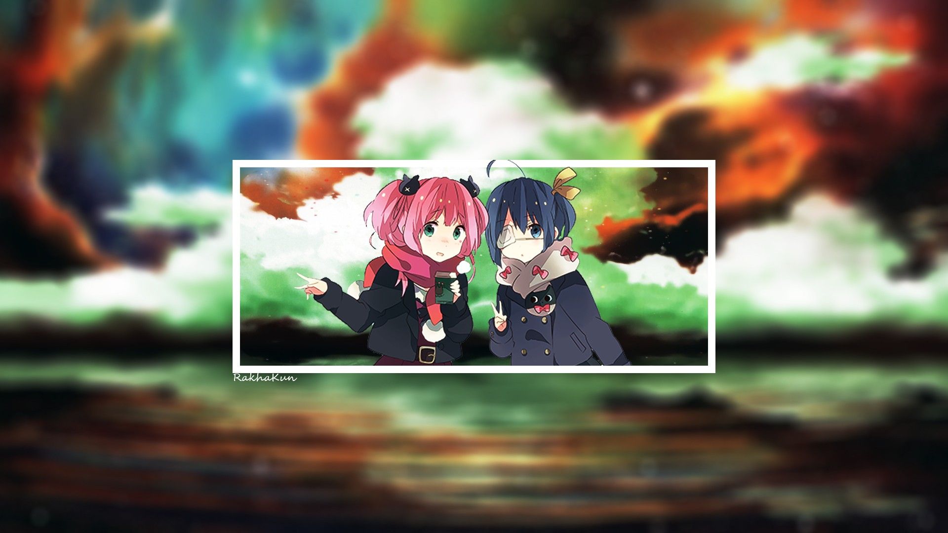 Anime Anime Girls Chuunibyou Demo Koi Ga Shitai Takanashi Rikka Shichimiya Satone Landscape Sky Wallpaper:1920x1080