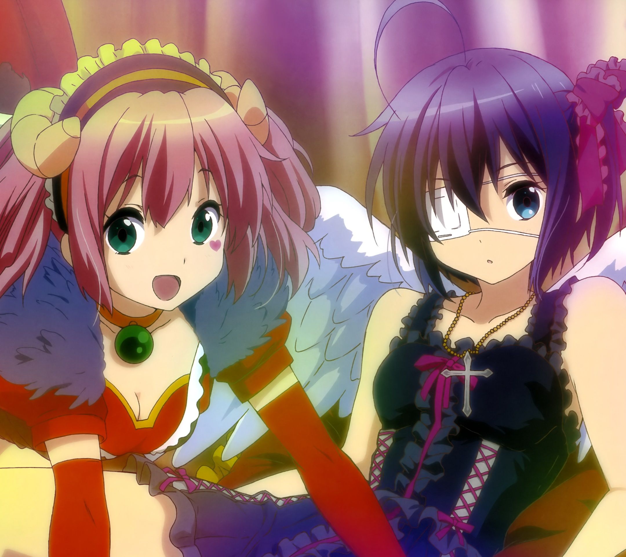 Chunibyo Demo Koi ga Shitai Ren.Rikka Takanashi Android wallpaper.Satone Shichimiya.2160×1920