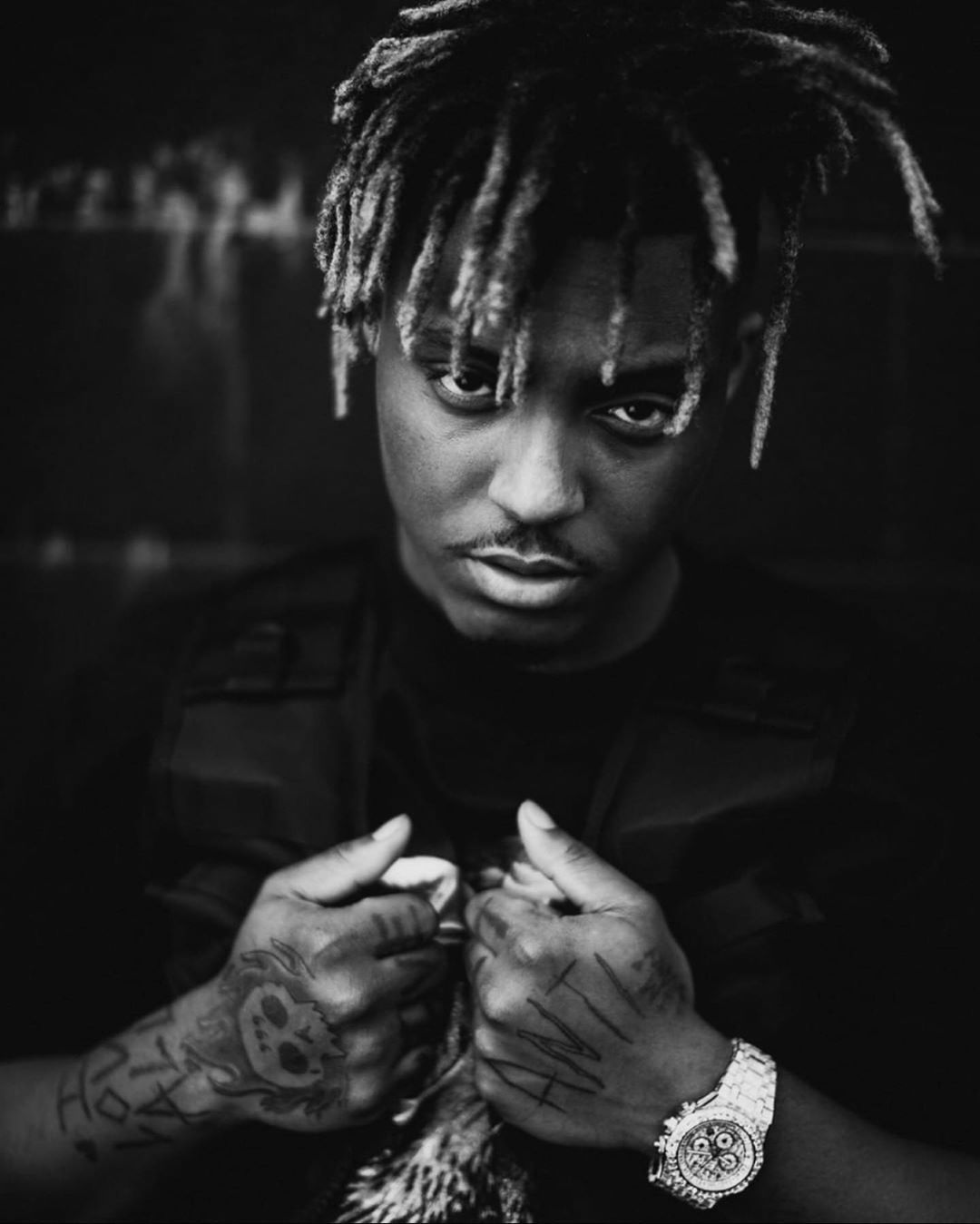 Juice Wrld Black And White Picture : 1p Hd Printing Modern Home Mural