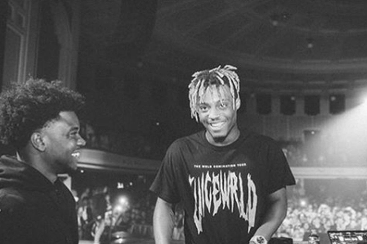 Juice wrld black online and white wallpaper