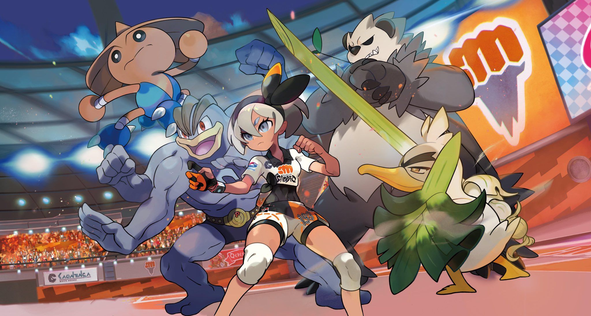PokéJungle a new wallpaper? Check out this 4K(!) art of Bea and her team released by Pokémon!