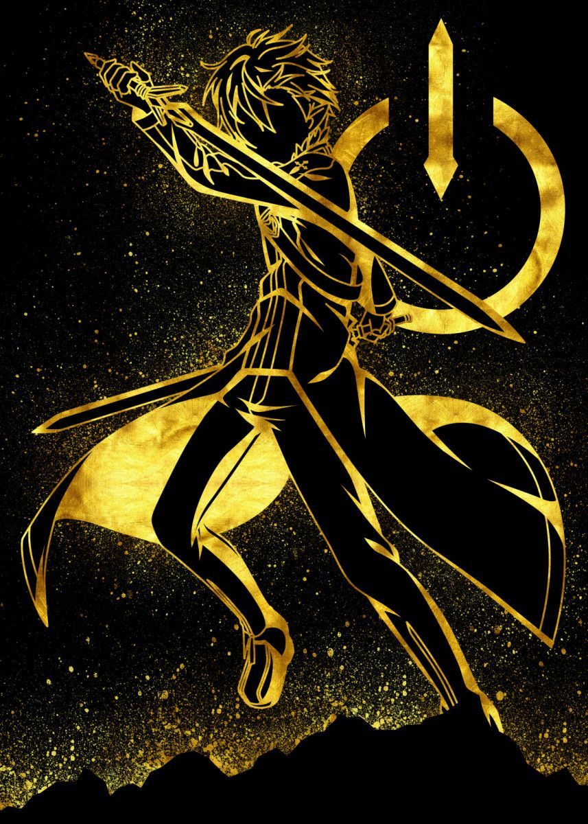 Golden Kirito' Poster by Eternal Art. Displate. Sword art online wallpaper, Sword art online, Posters art prints