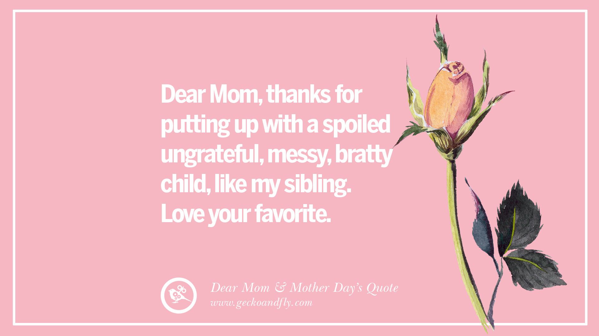 Inspirational Dear Mom And Happy Mother's Day Quotes