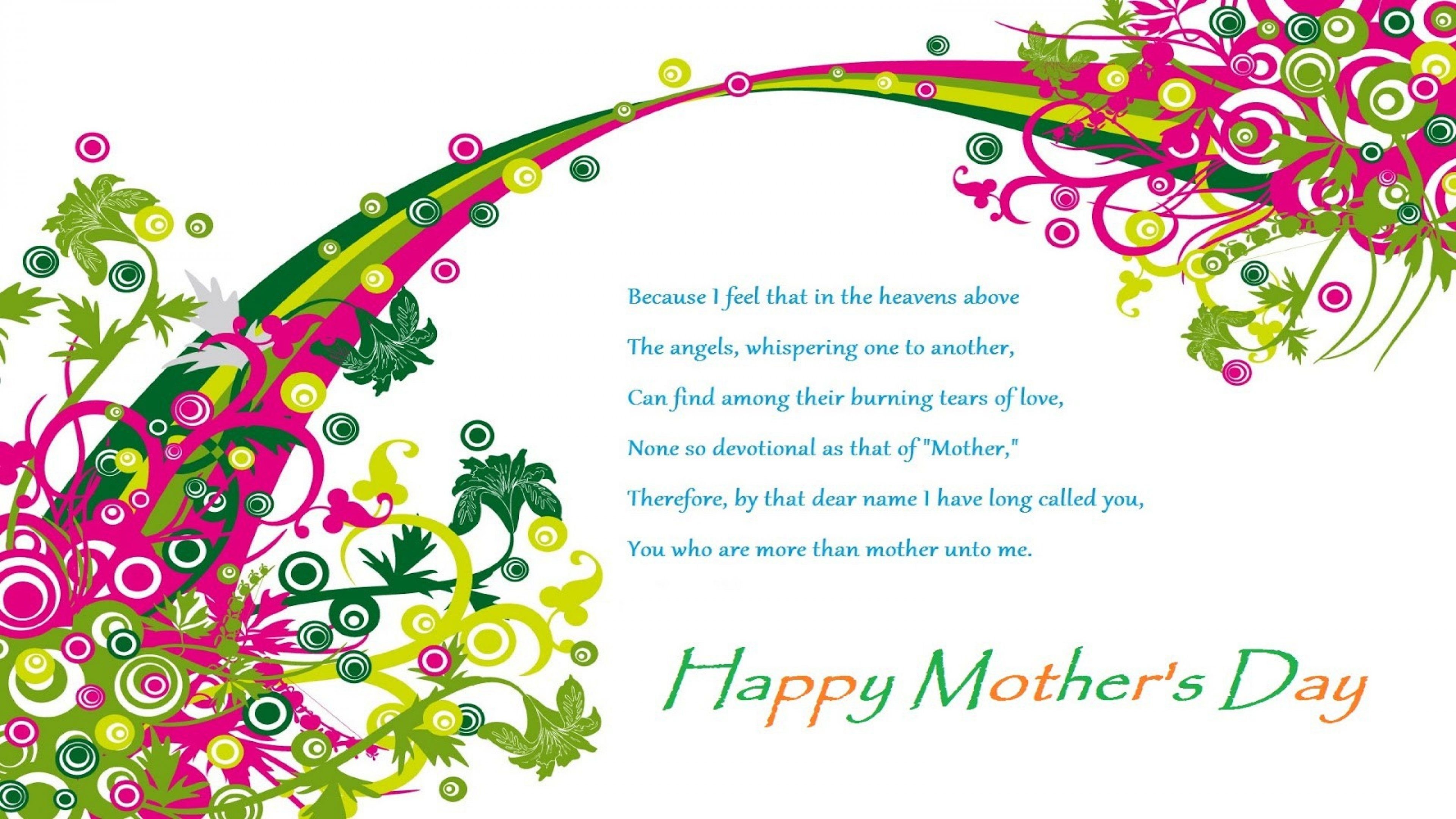 Happy Mother S Day Poem Greetings Image Wallpaper Everyone For Compliments HD Wallpaper