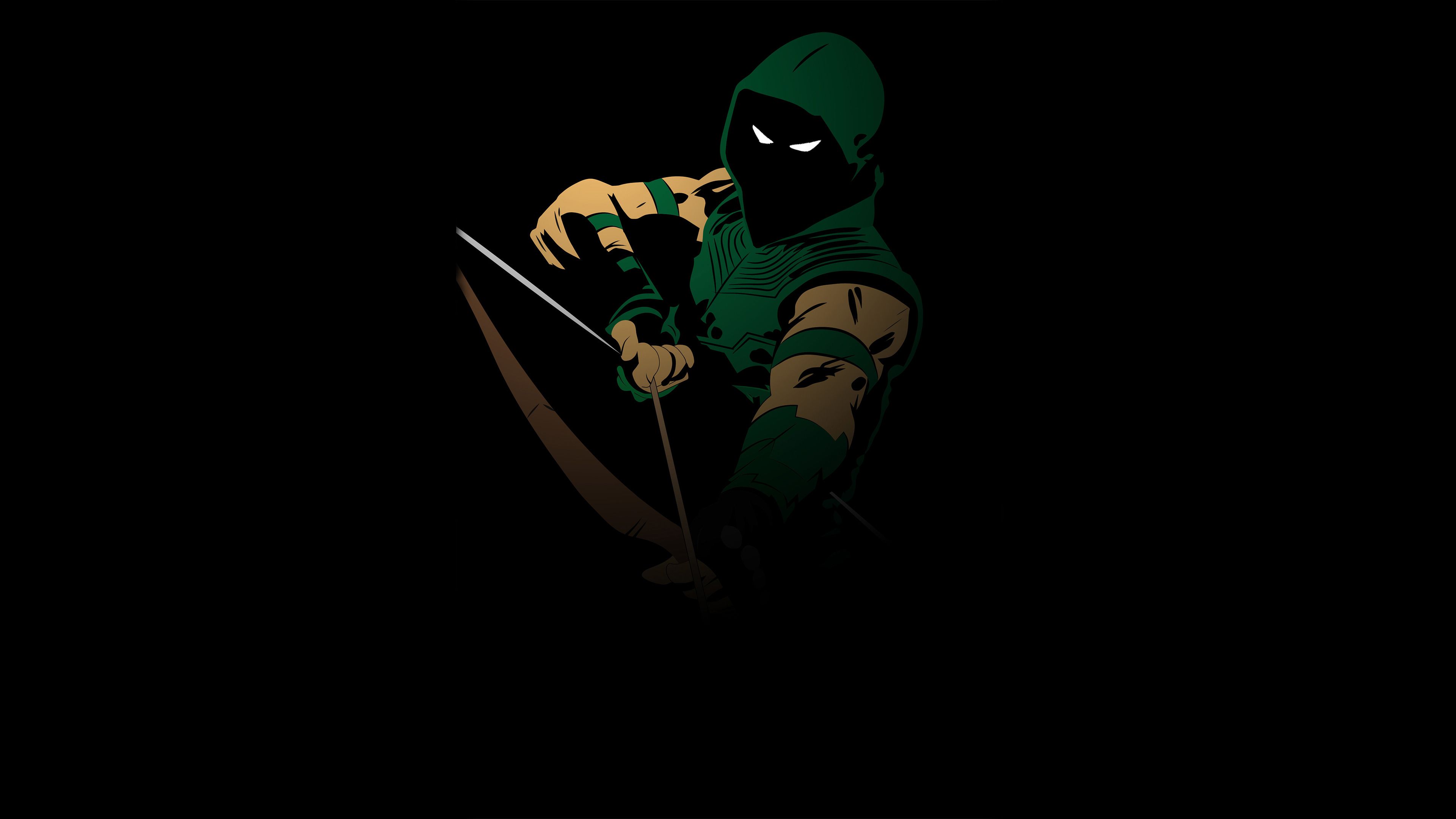 Green Arrow Minimal 4k 2048x1152 Resolution HD 4k Wallpaper, Image, Background, Photo and Picture