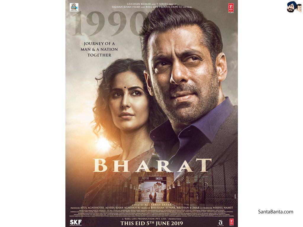 Poster of Hindi film, Bharat starring Salman khan & Katrina Kaif