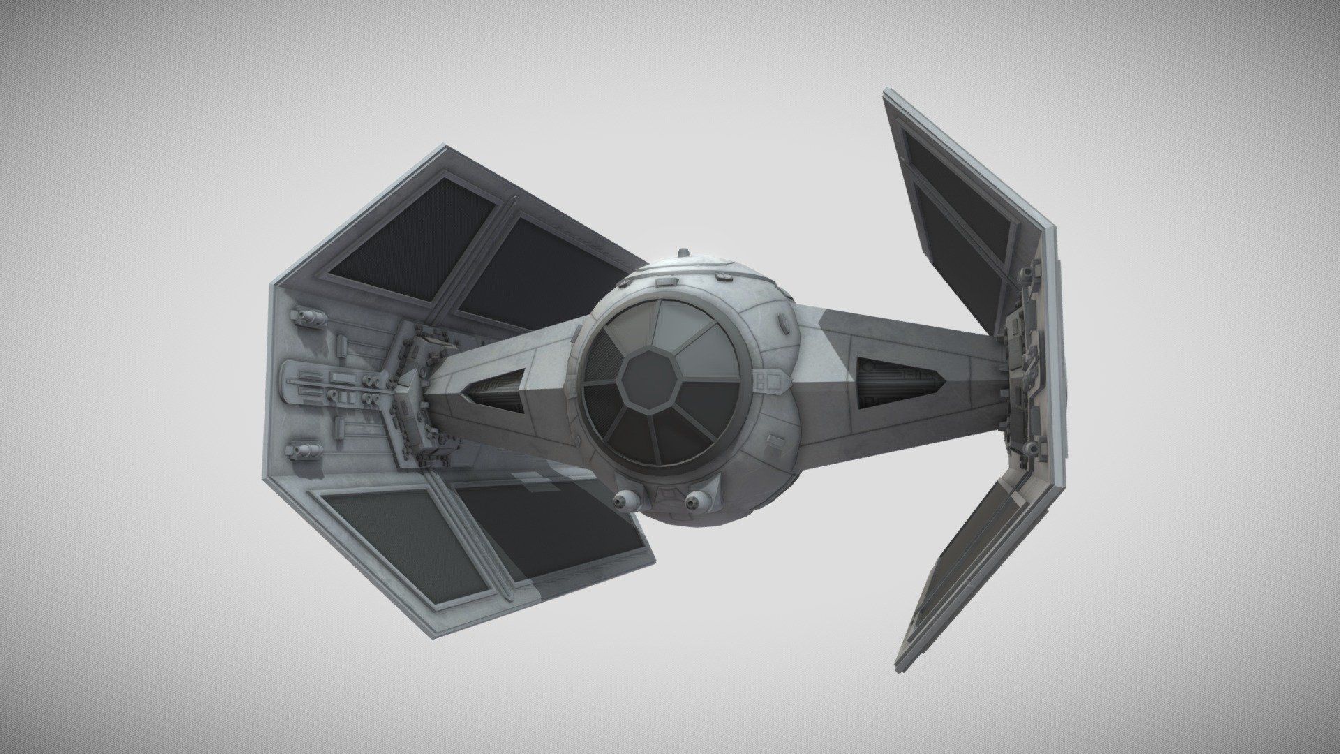 TIE Advanced x1 (Vader's TIE) Wars model by Quiznos323 [98f1dec]