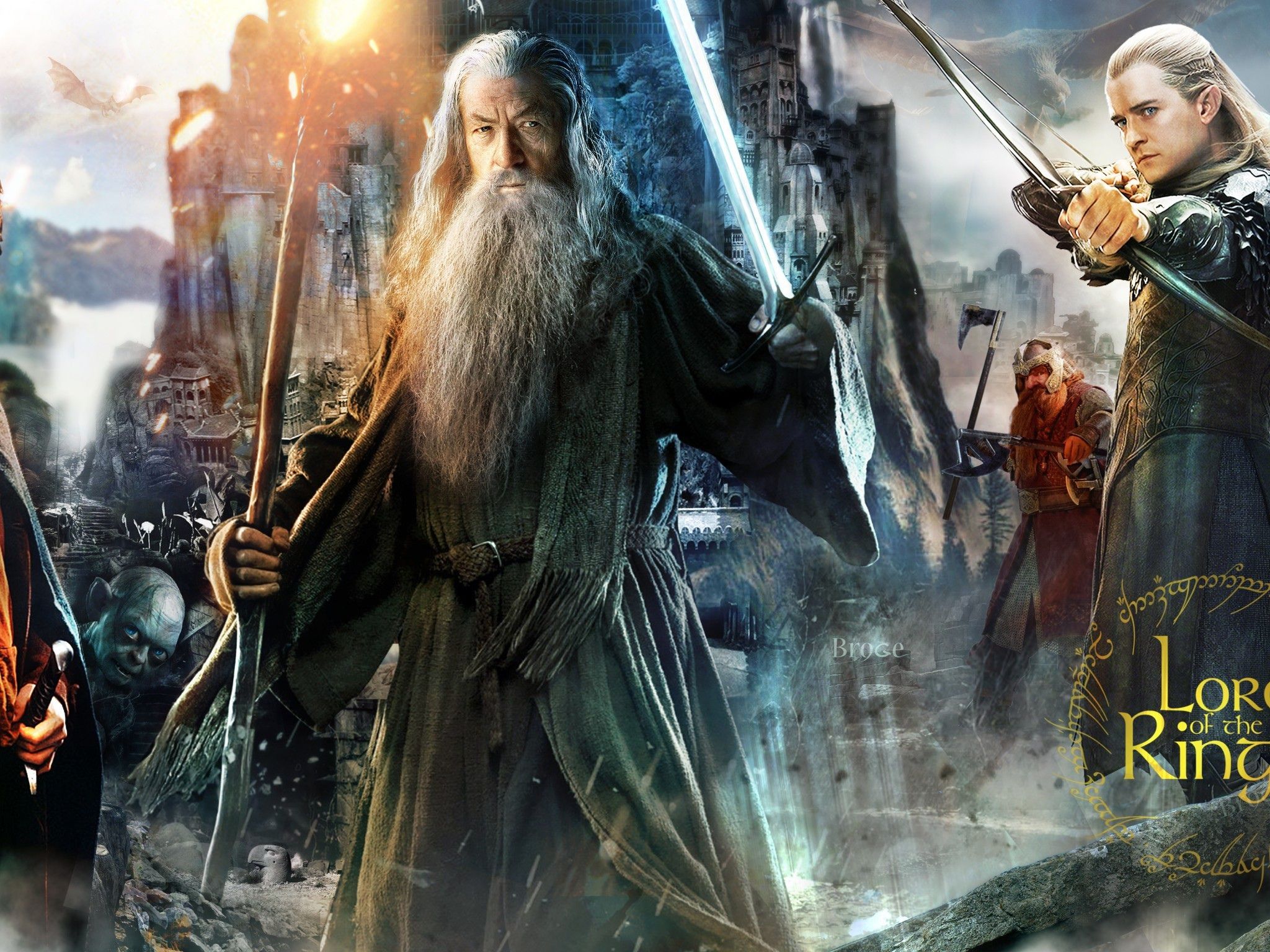 Lord of the Rings Gimli and Legolas