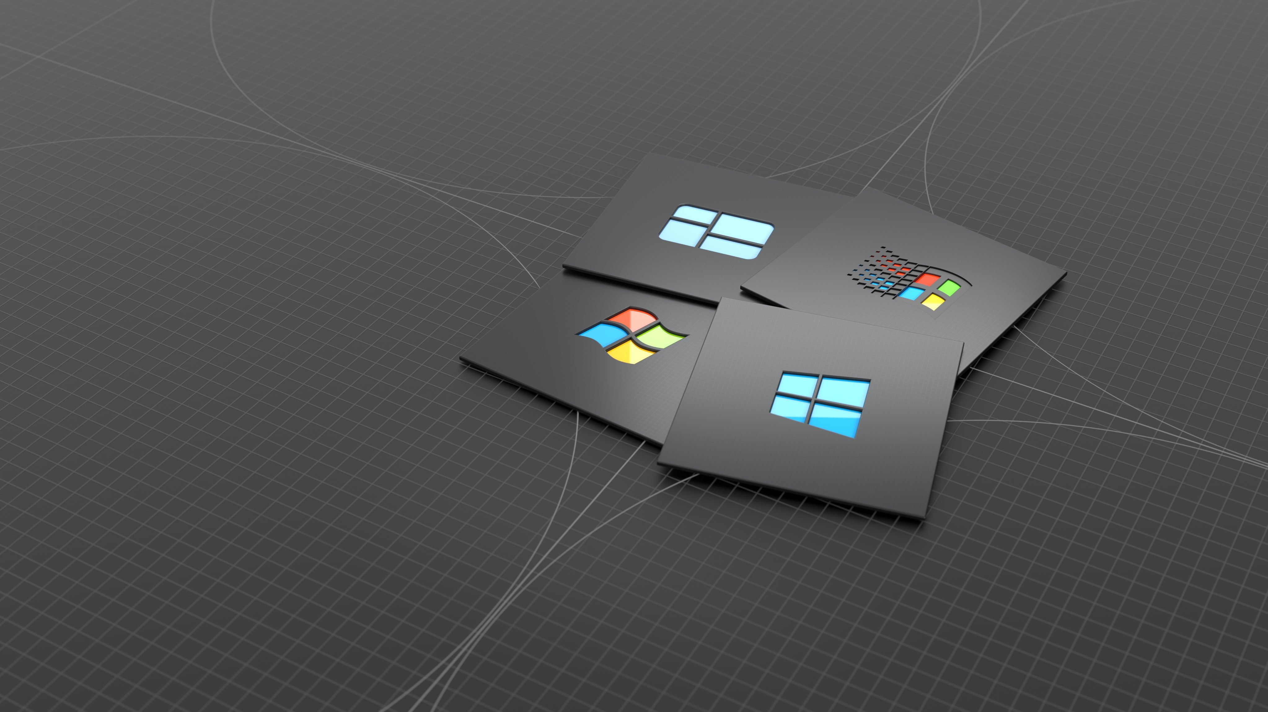 Windows Versions Dark Minimal 4k 1366x768 Resolution HD 4k Wallpaper, Image, Background, Photo and Picture