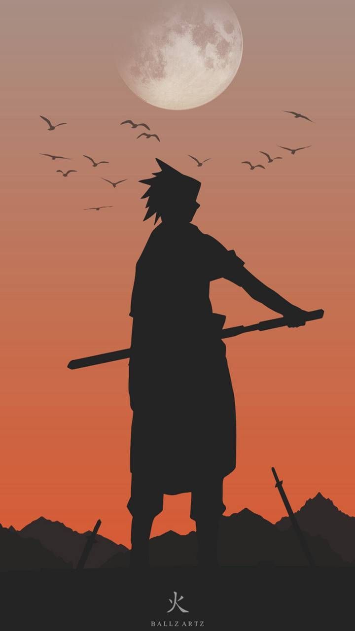 Download Sasuke Silhouette wallpaper by Ballz_artz now. Browse millions of. Naruto uzumaki art, Wallpaper naruto shippuden, Naruto drawings