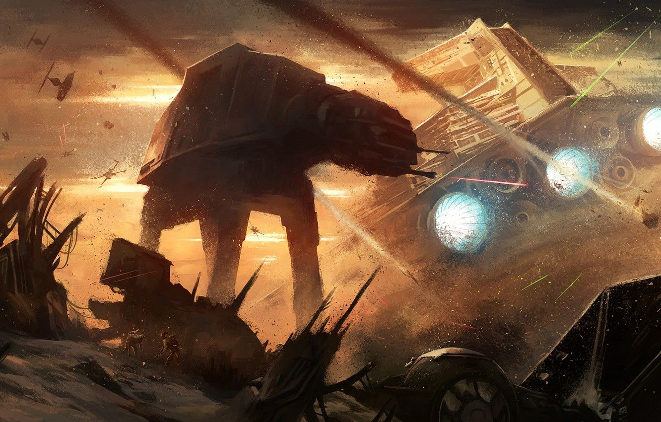 Wallpaper War, Star Wars, Art, Spaceship, Section, AT AT Walker Image For Desktop, Section фантастика