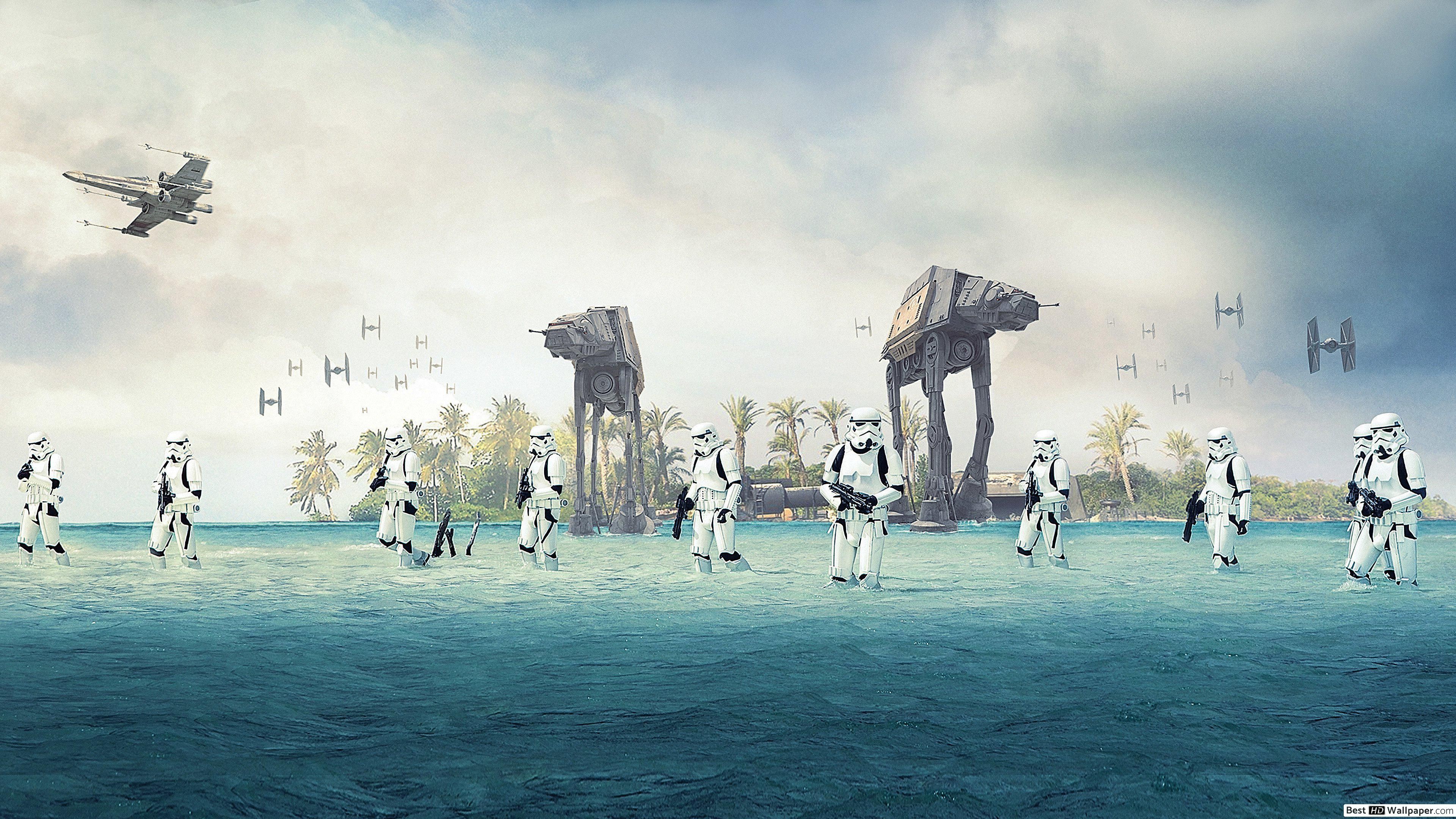 Stormtrooper With AT AT Walker Of Star Wars HD Wallpaper Download