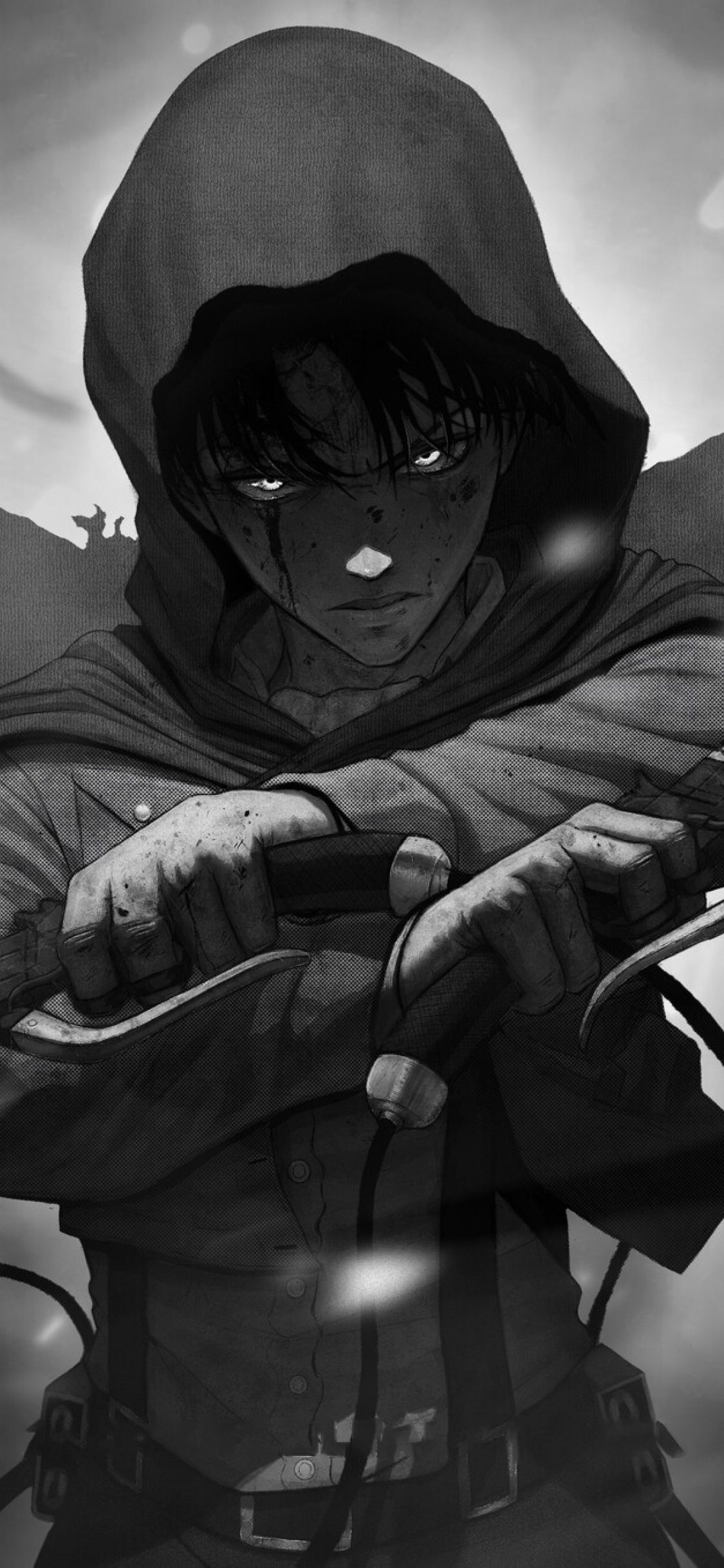 Levi Ackerman Monochrome iPhone XS, iPhone iPhone X Wallpaper, HD Anime 4K Wallpaper, Image, Photo and Background. Attack on titan levi, Attack on titan anime, Attack on titan