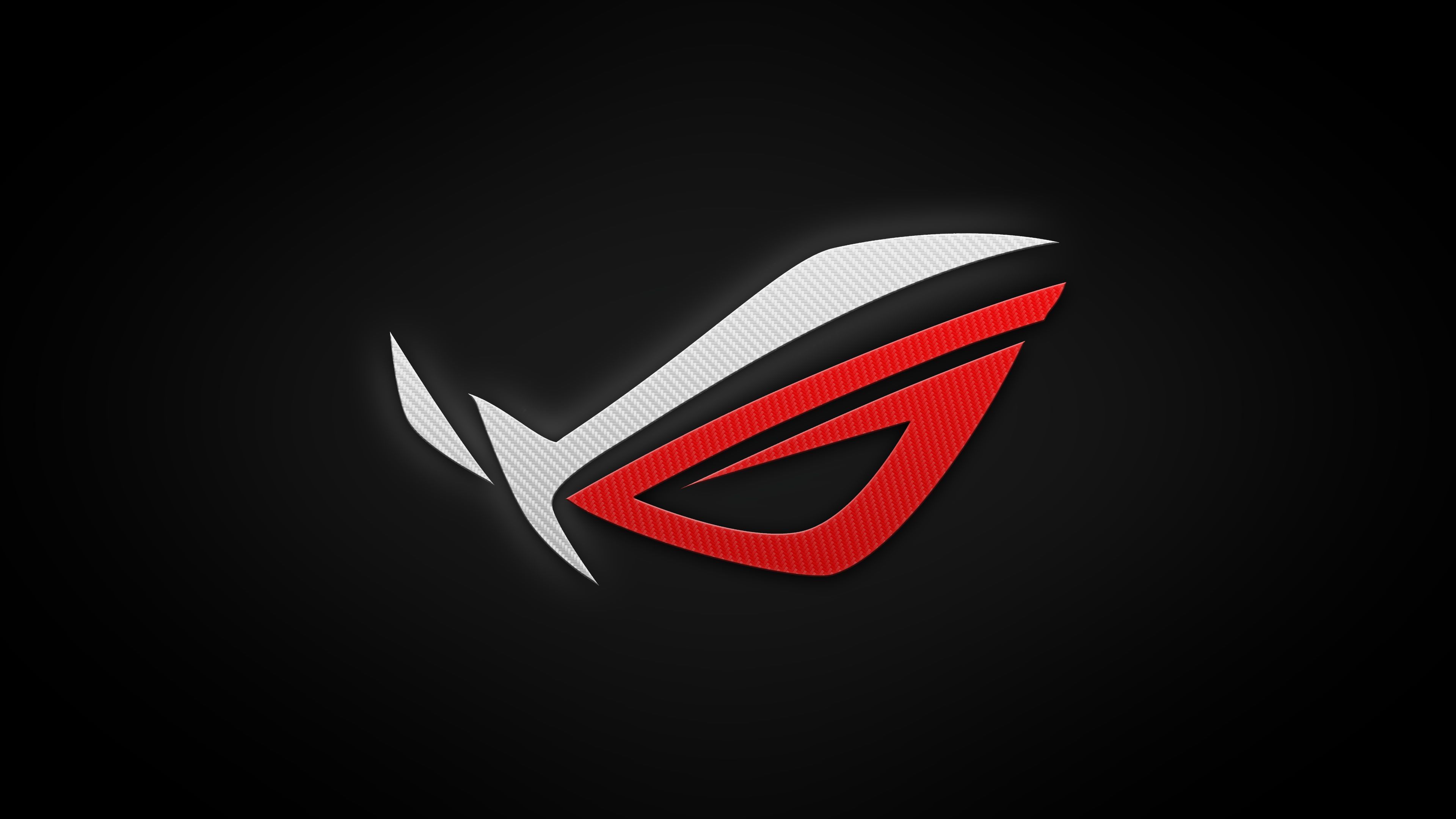 Asus ROG logo, Republic of Gamers, black background, illuminated. Objek gambar, Gambar, Desain logo