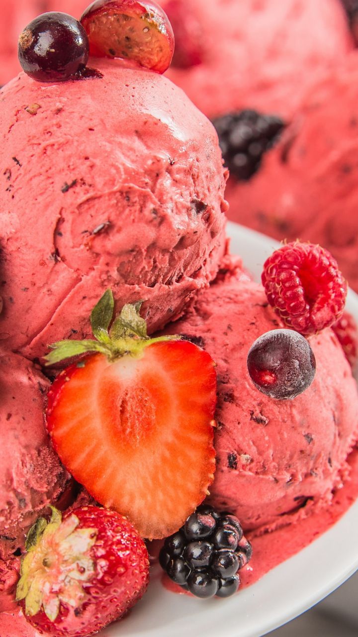 Summer, dessert, fruits, ice cream, 720x1280 wallpaper. Desserts, Fruit, Fruit ice cream