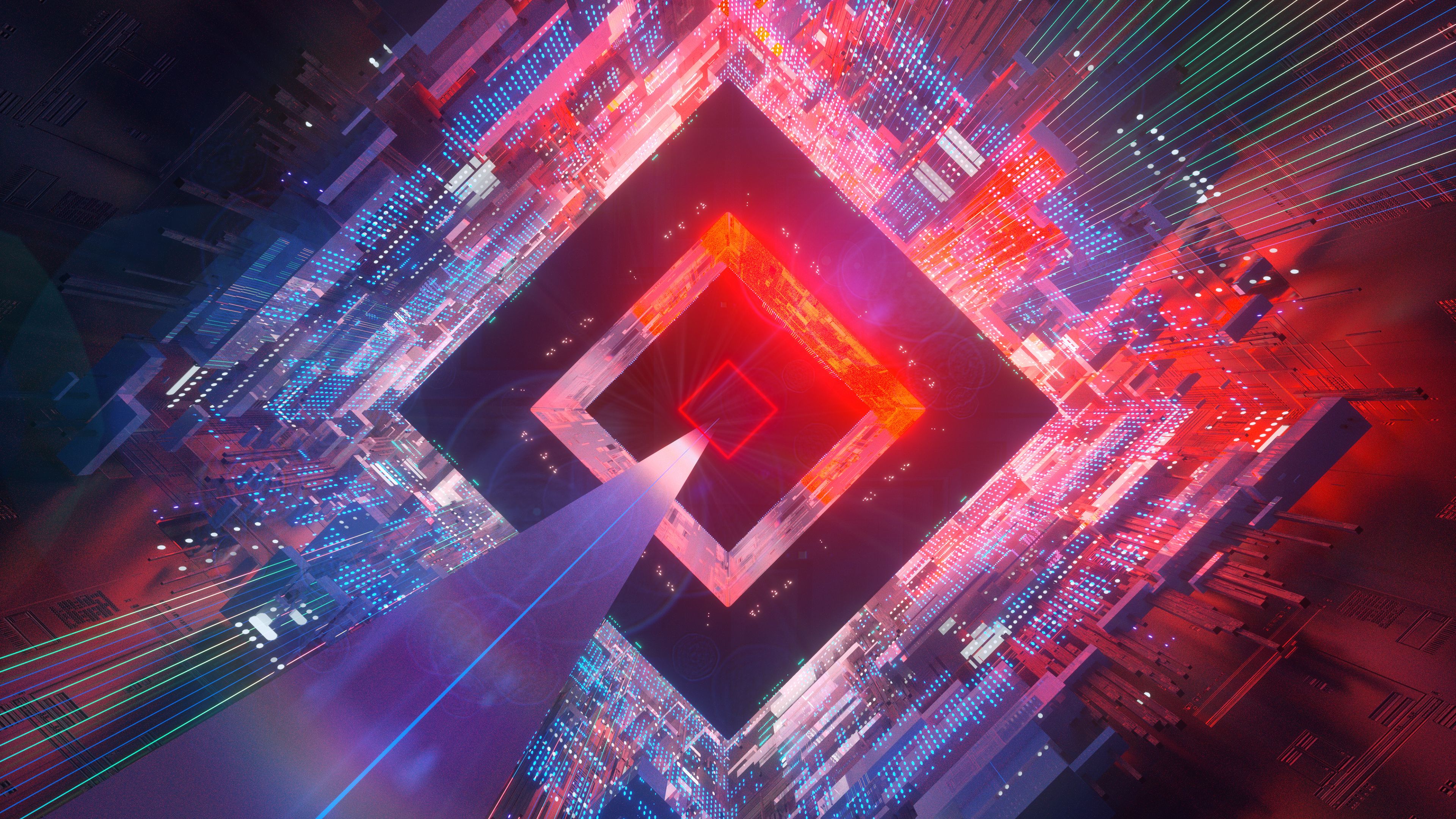 Deep 3D Abstract 4K Wallpaper