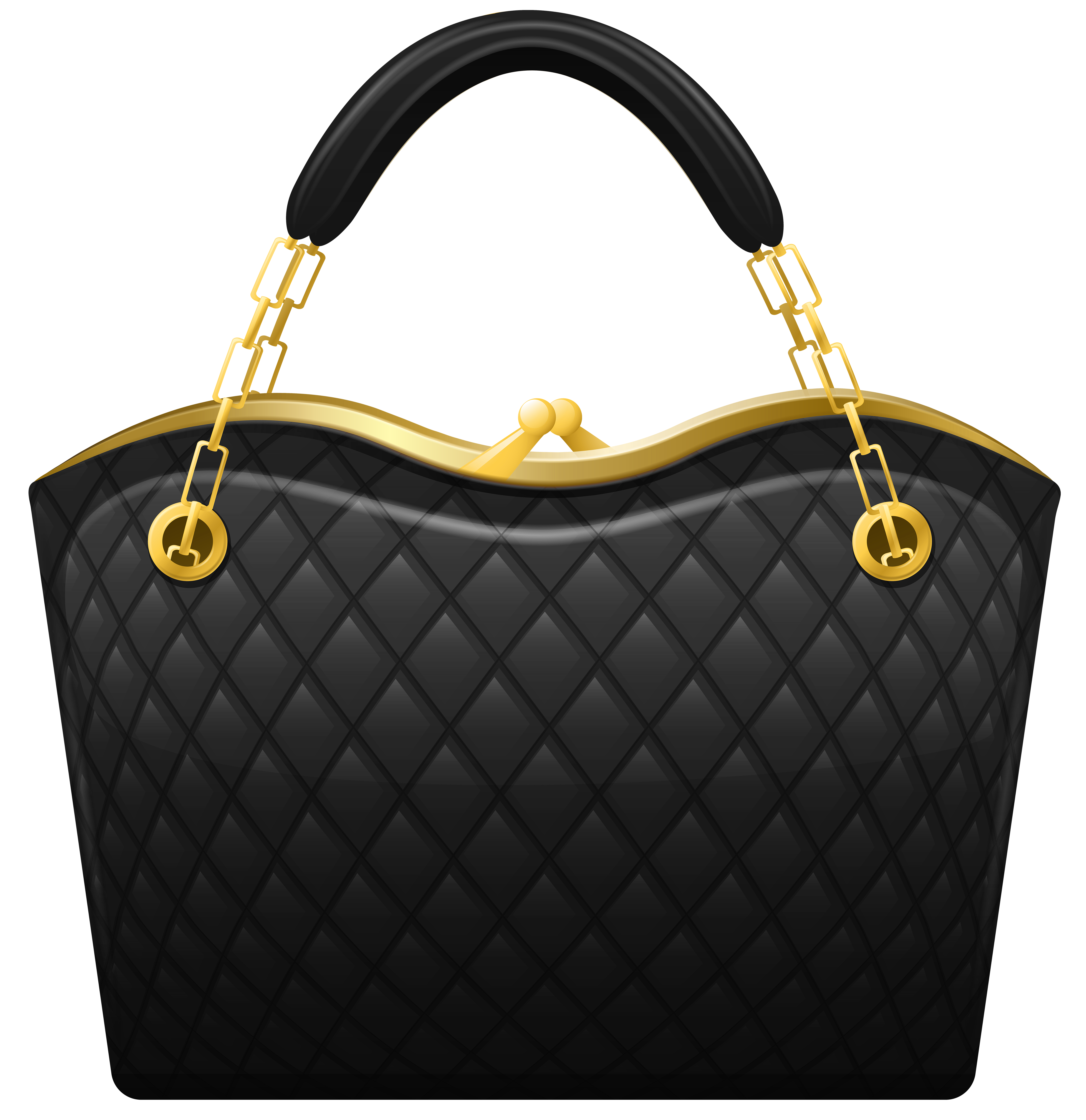 Black Handbag PNG Clip Art. Trendy purses, Black handbags, Trendy handbags purses
