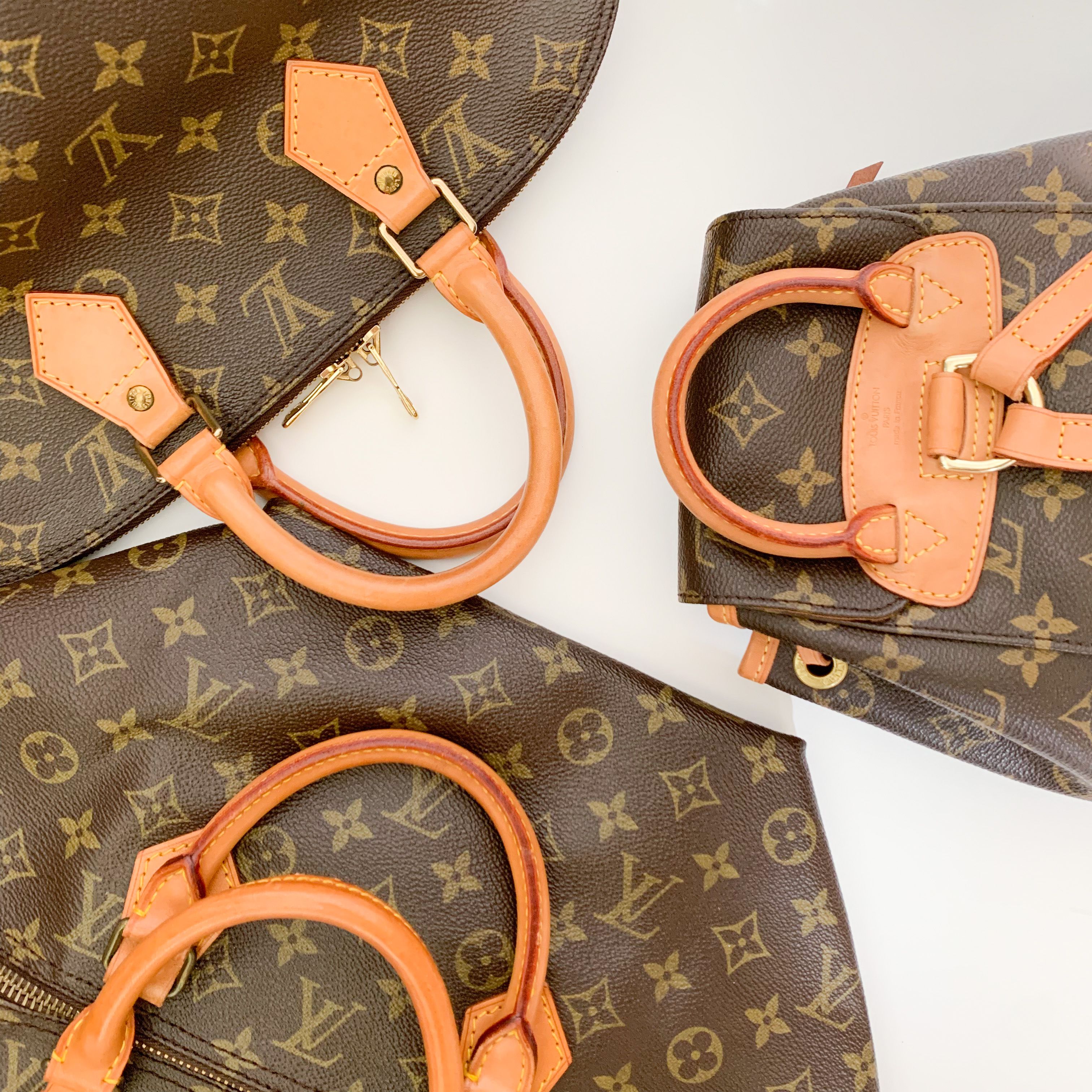 Brown Louis Vuitton Monogram Leather Handbag · Free