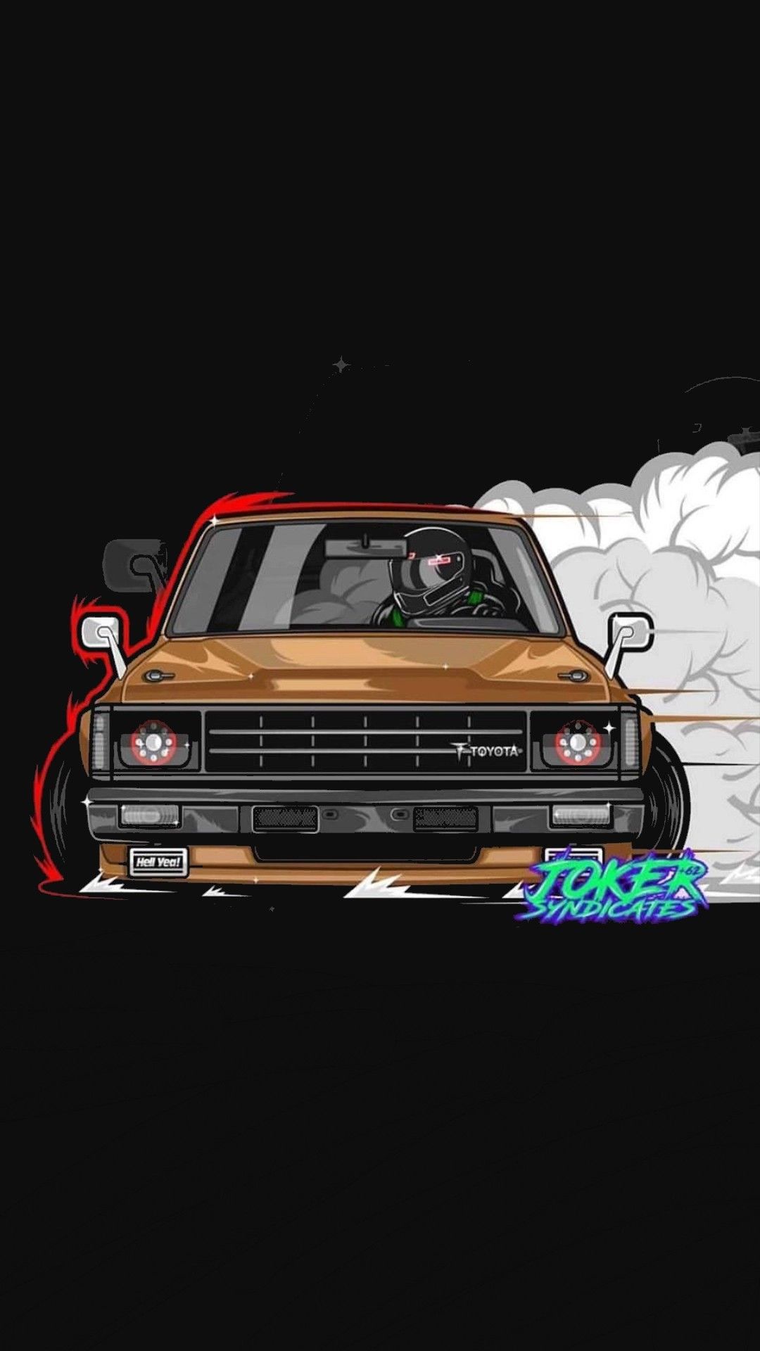 Toyota midget truck. Car artwork, Street racing cars, Automotive illustration