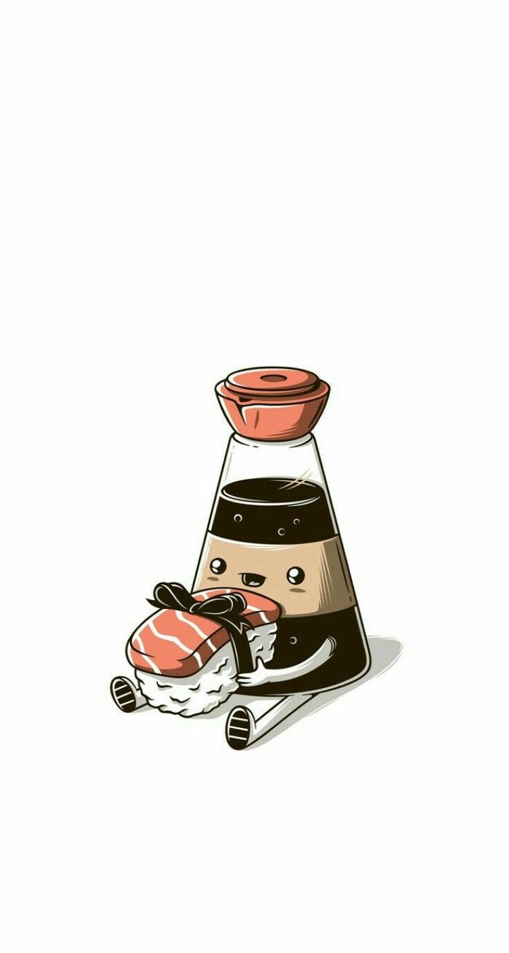 Cartoon Sushi iPhone Wallpaper