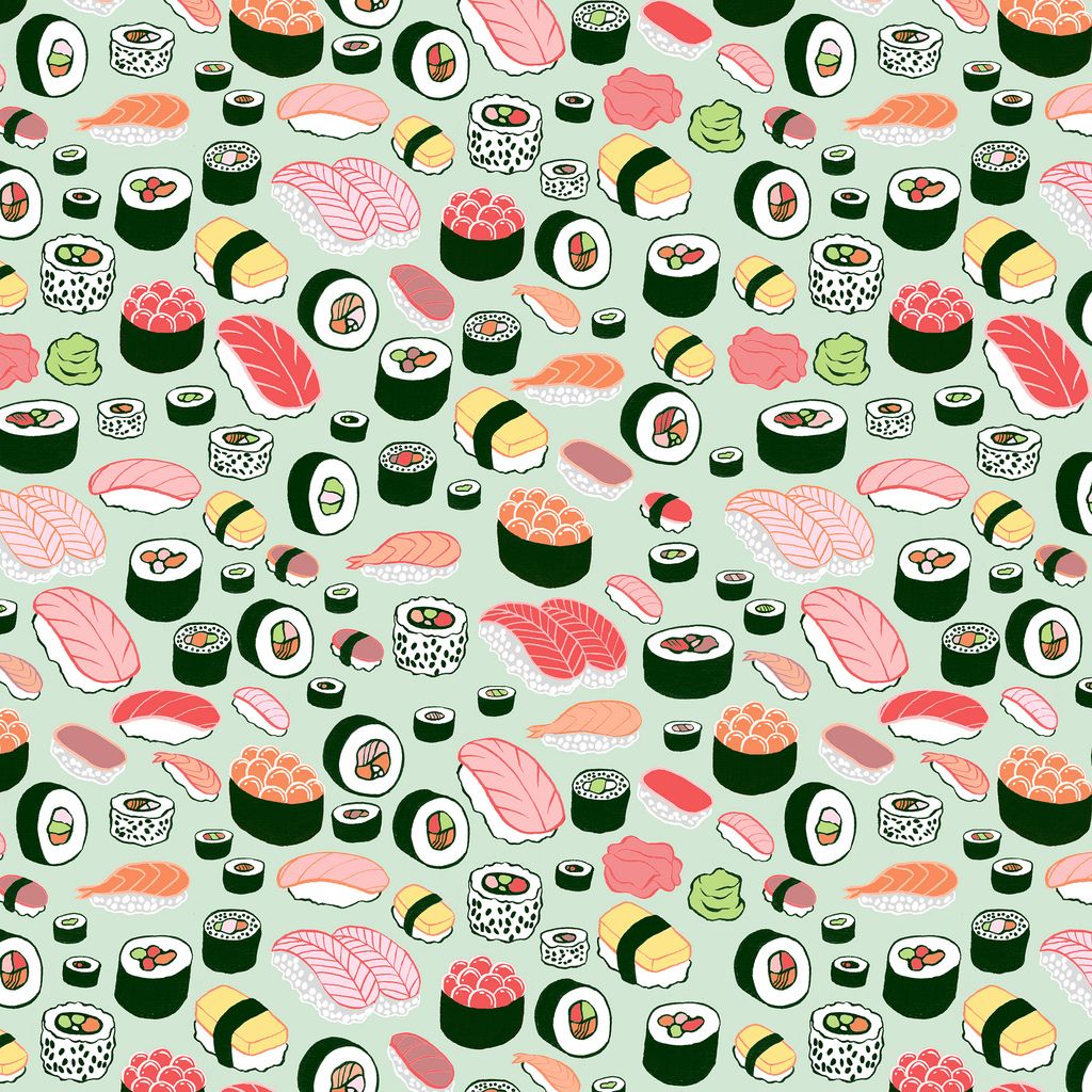 Sushi Background. Kawaii Sushi Wallpaper, Kawaii Sushi Background and Sushi Girl Wallpaper