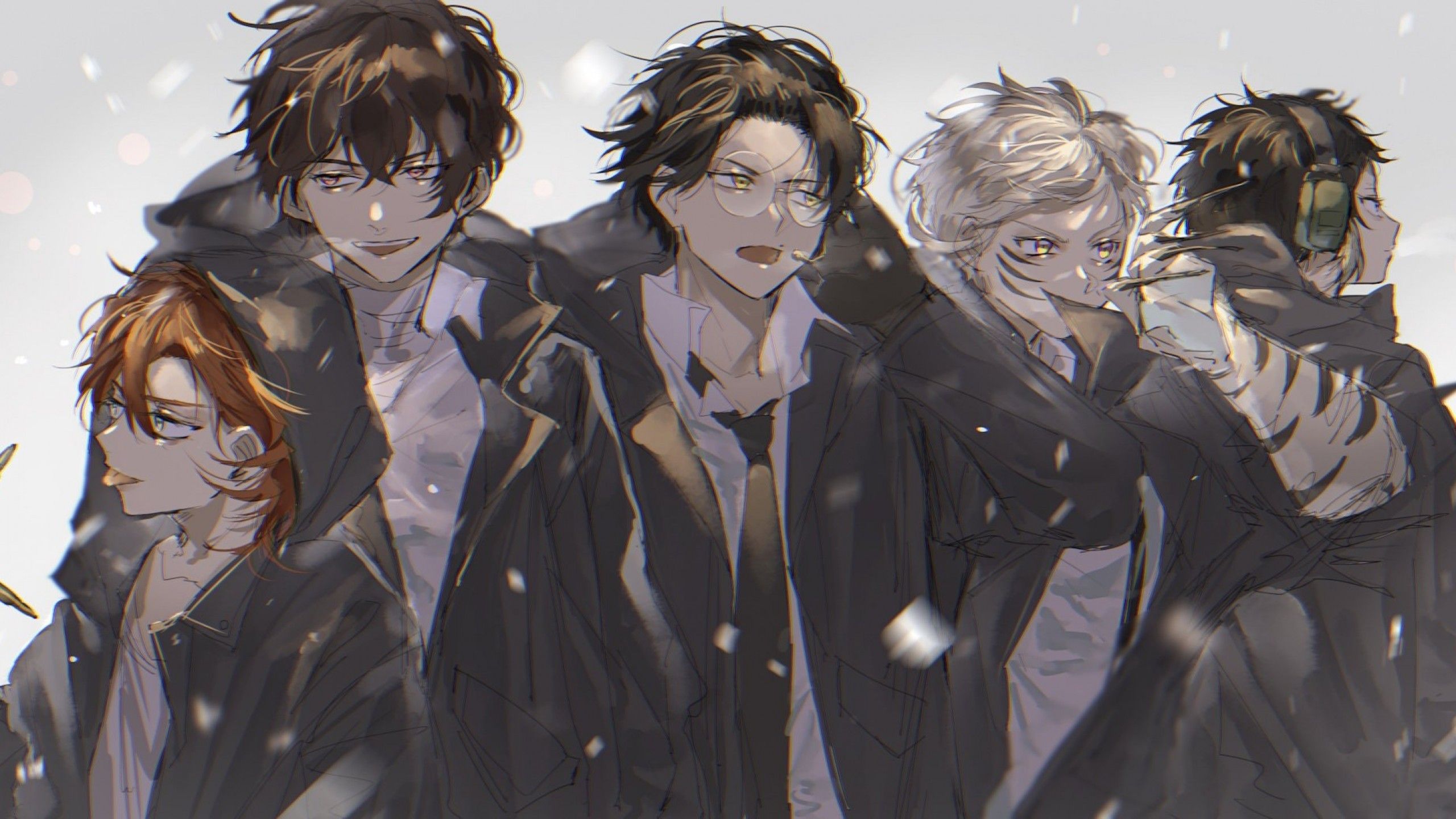 Download 2560x1440 Dazai Osamu, Bungou Stray Dogs, Nakahara Chuuya, Nakajima Atsushi, Sakaguchi Ango Wallpaper for iMac 27 inch