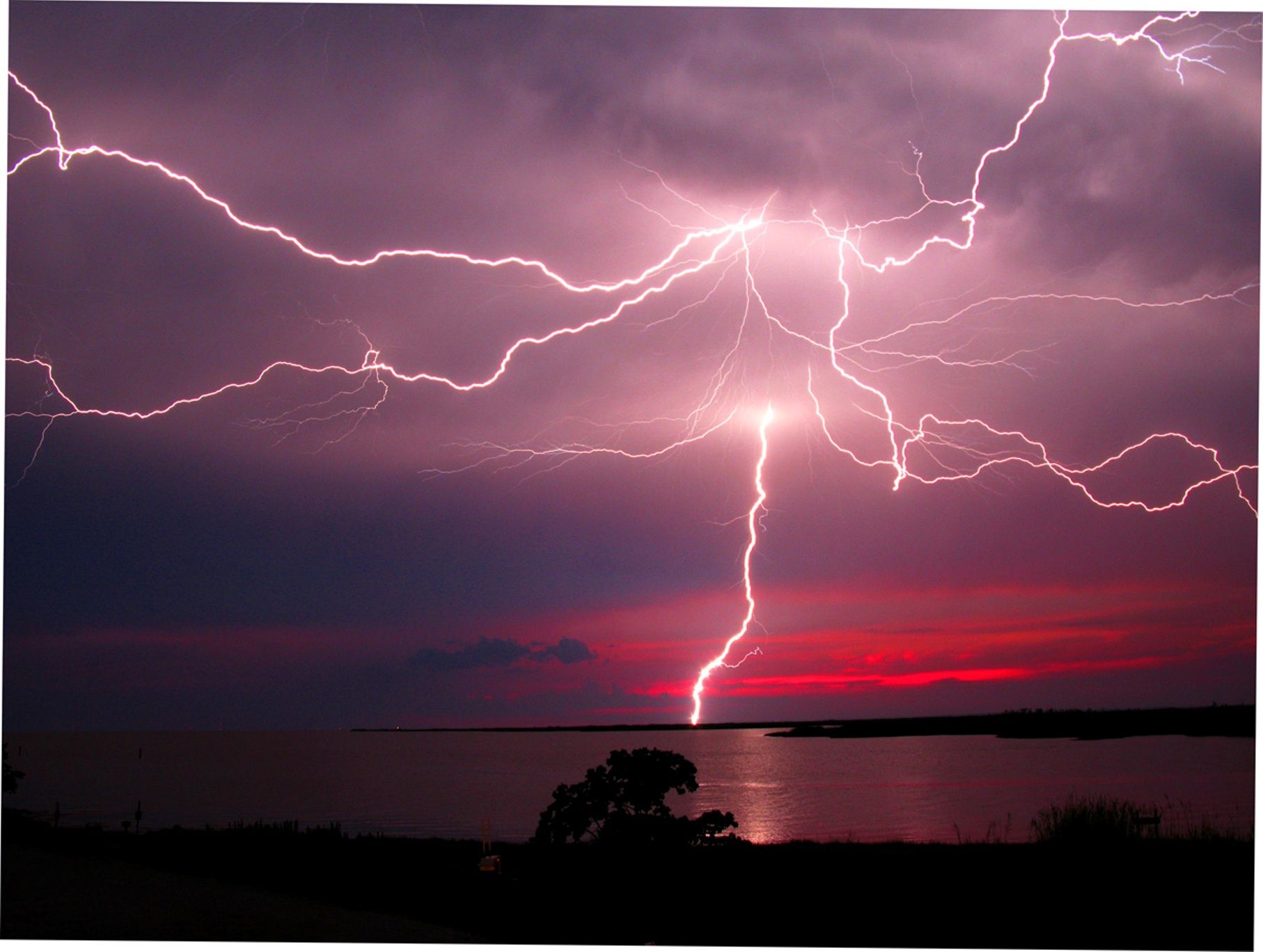 Pink Lightning Storm