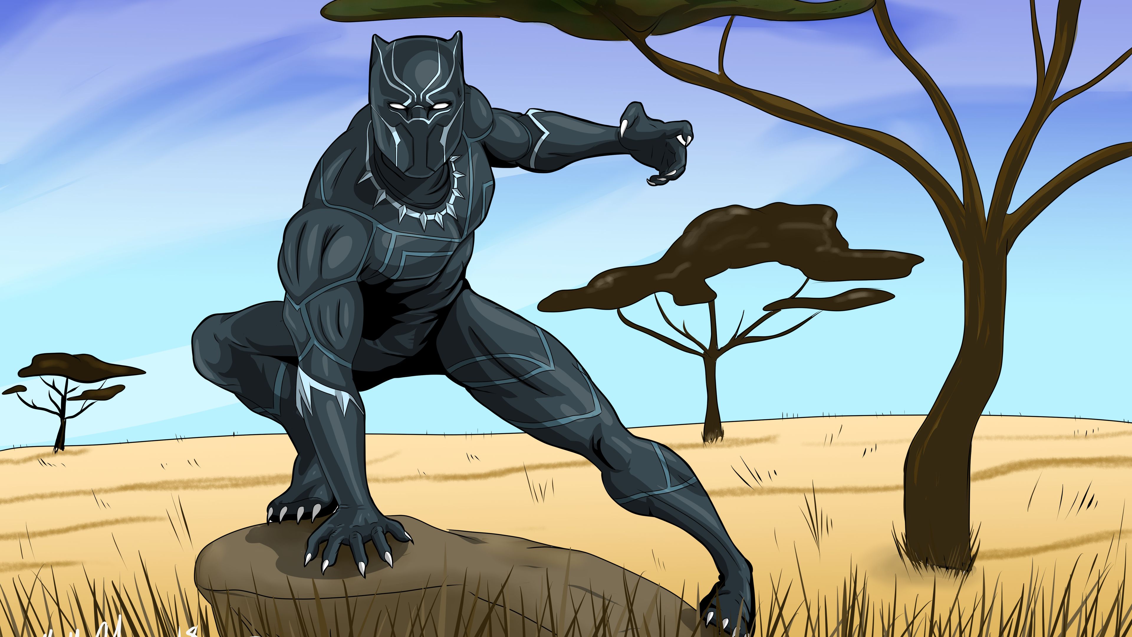 Black Panther 4K New Artwork Superheroes Wallpaper, Hd Wallpaper, Wallpaper, Black Panther Wallpaper, Artwor. Free Cartoons, Artwork, Black Panther