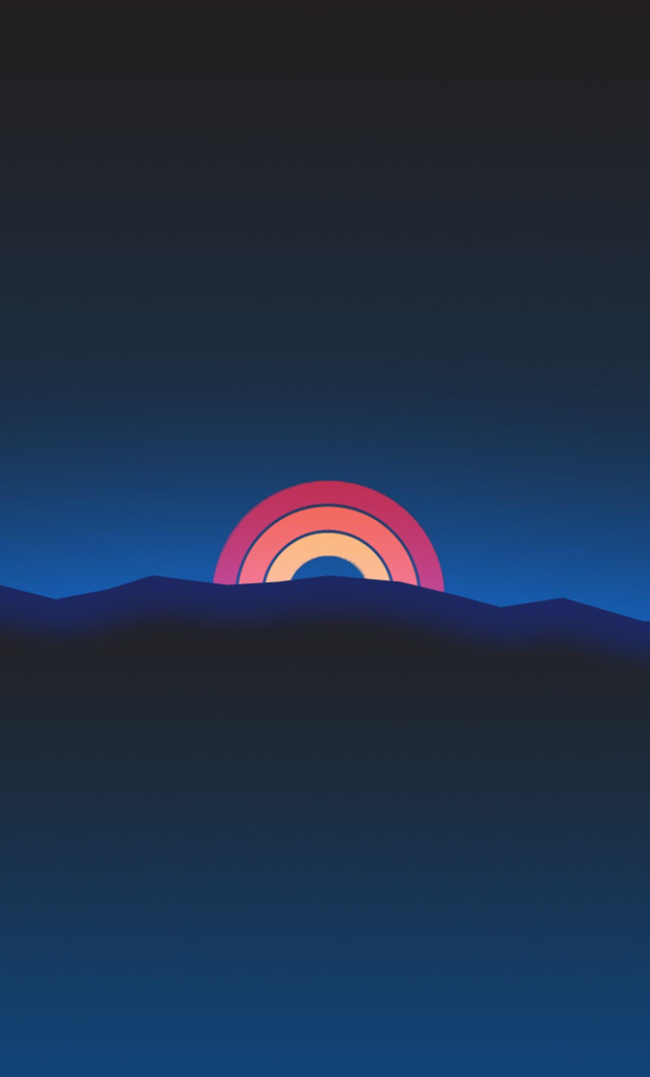Minimalism Neon Rainbow Sunset Retro Style iPhone HD 4k Wallpaper, Image, Background, Photo and Picture