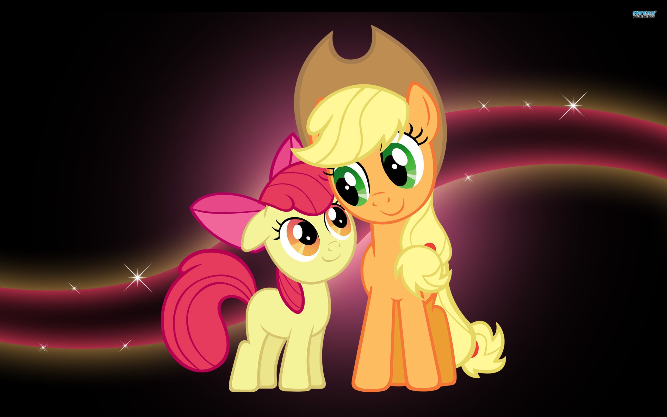 My Little Pony Friendship is Magic Wallpaper: Applebloom and Applejack. My little pony, My little pony applejack, My little pony friendship