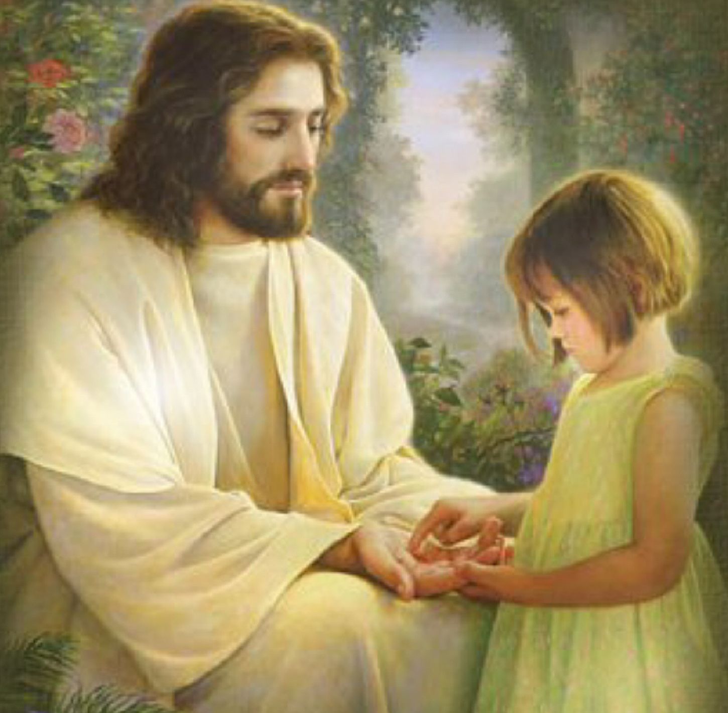 Jesus Picture Loving A Little Girl Playing With His (1450×1420). Jesus Photo, Jesus Picture, Jesus Image