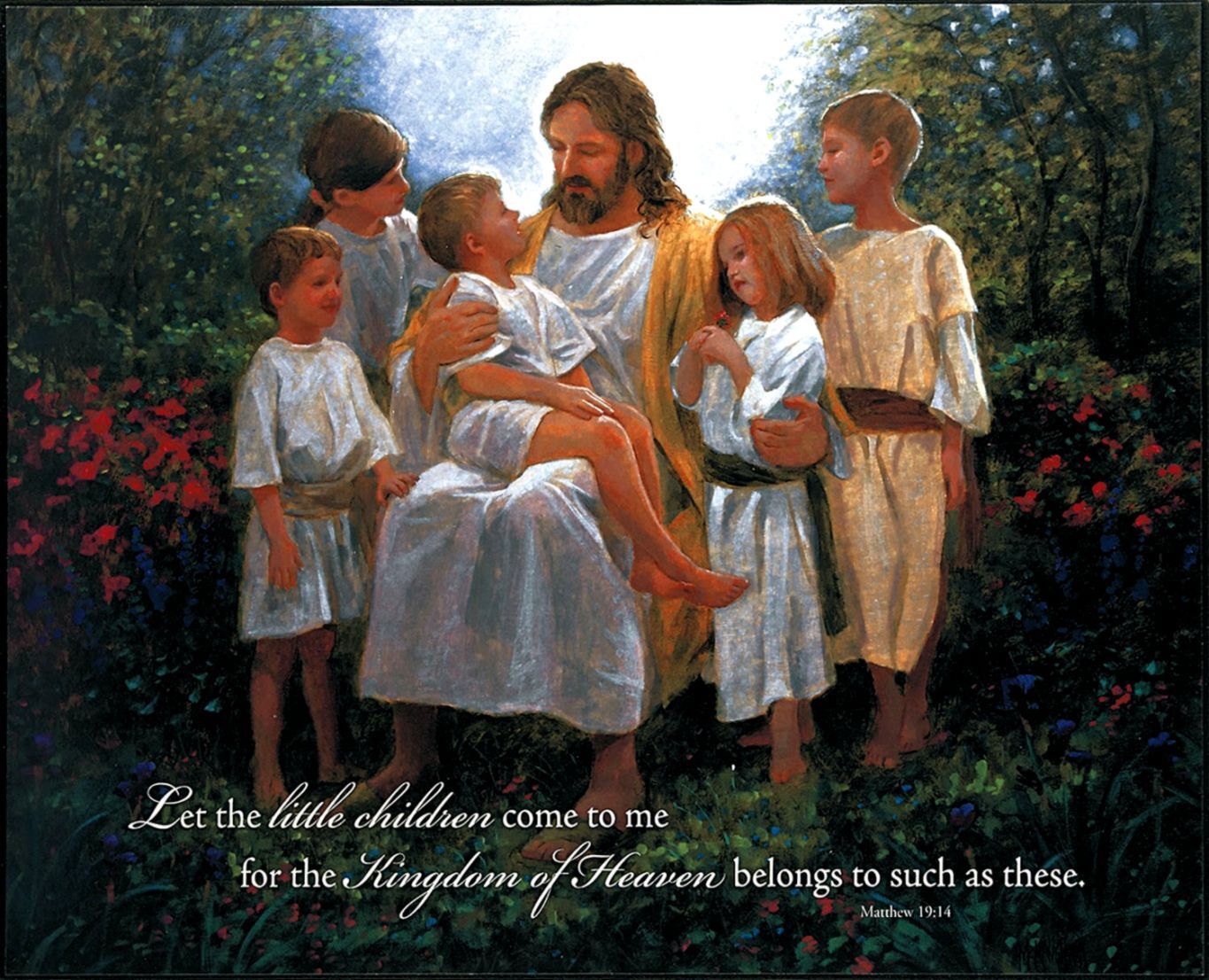 Wallpaper Image Of Jesus With Children Image Two