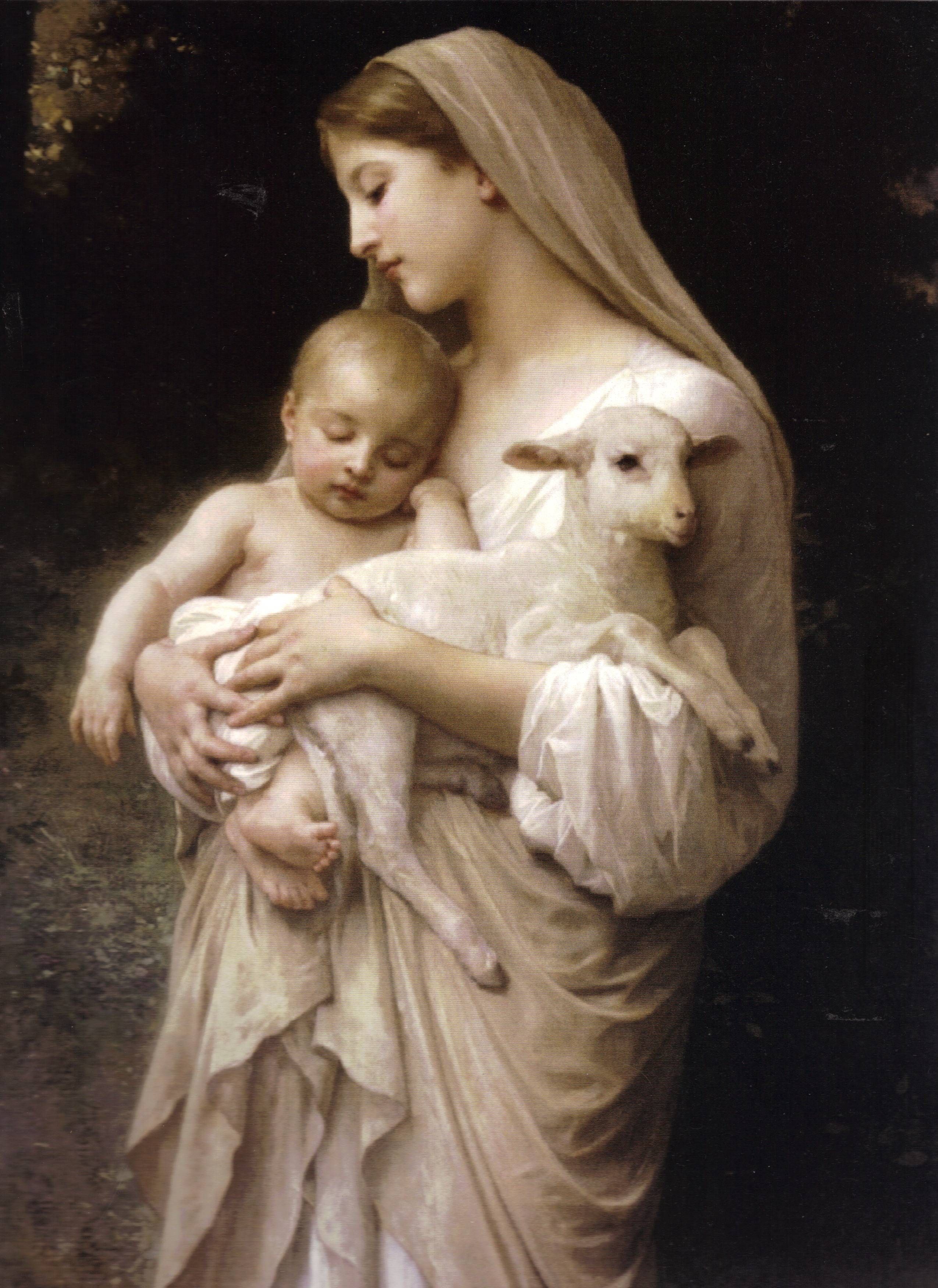 Mother Mary with Baby Jesus Wallpaper