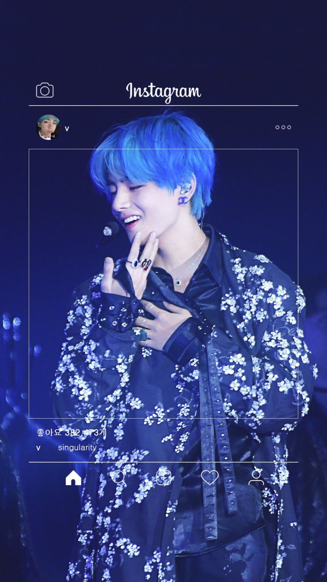 Tae With Blue Hair