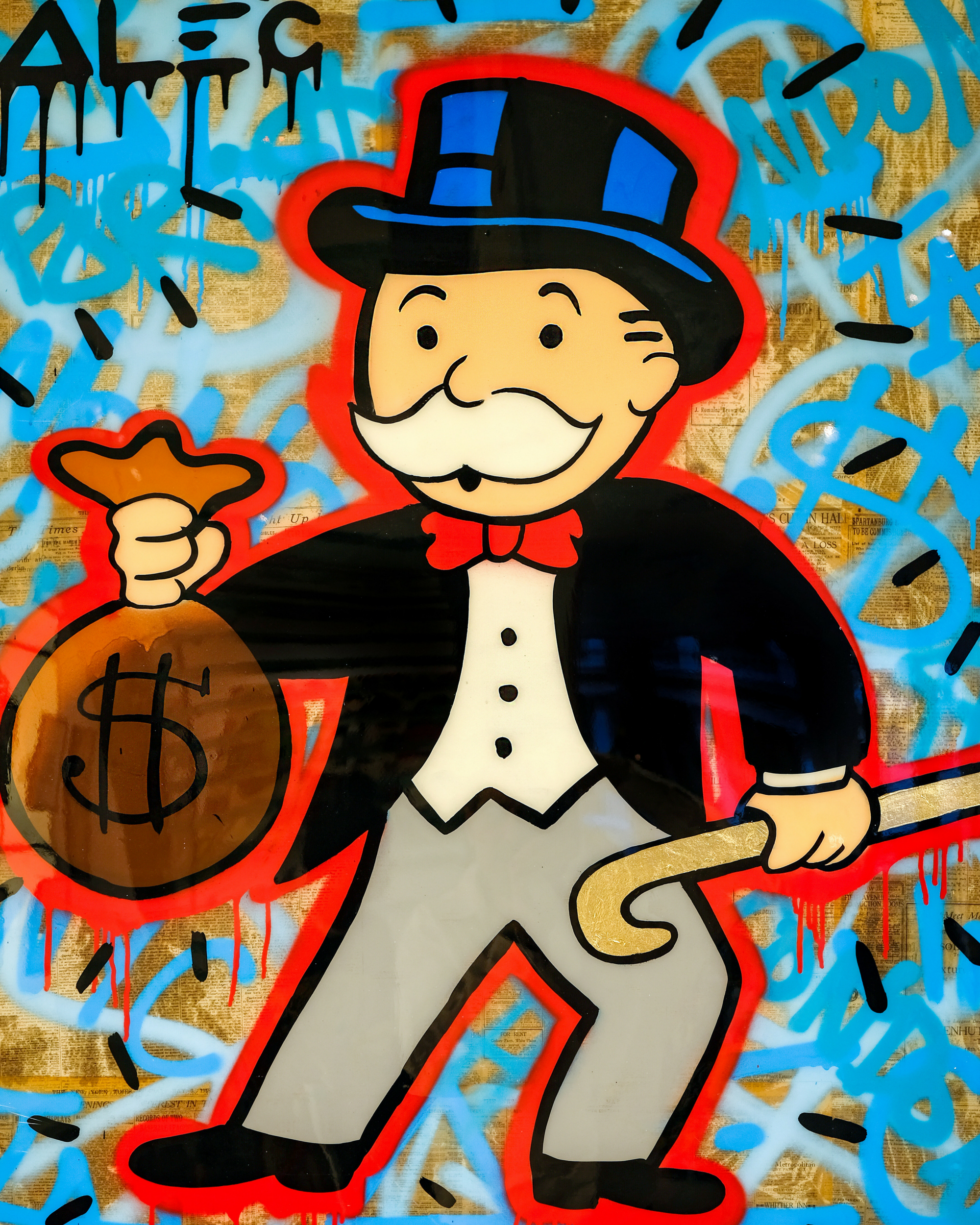 Monopoly Man with Money Drawing